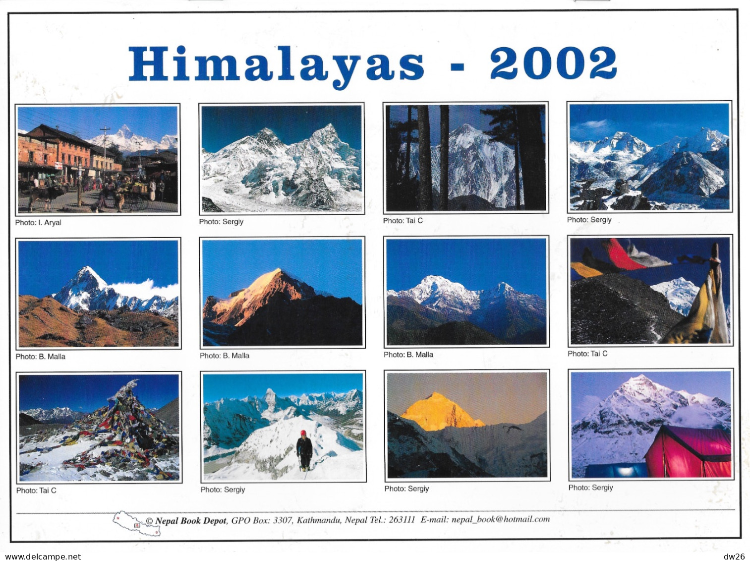 Calendrier 2002: Himalaya Calendar Neuf, Très Belles Photos Sur L'Everest - Grossformat : 2001-...