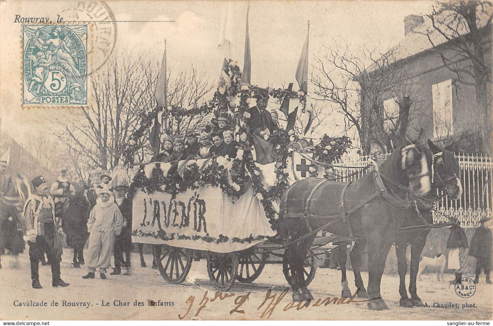 CPA 89 CAVALCADE DE ROUVRAY / LE CHAR DES ENFANTS - Autres & Non Classés