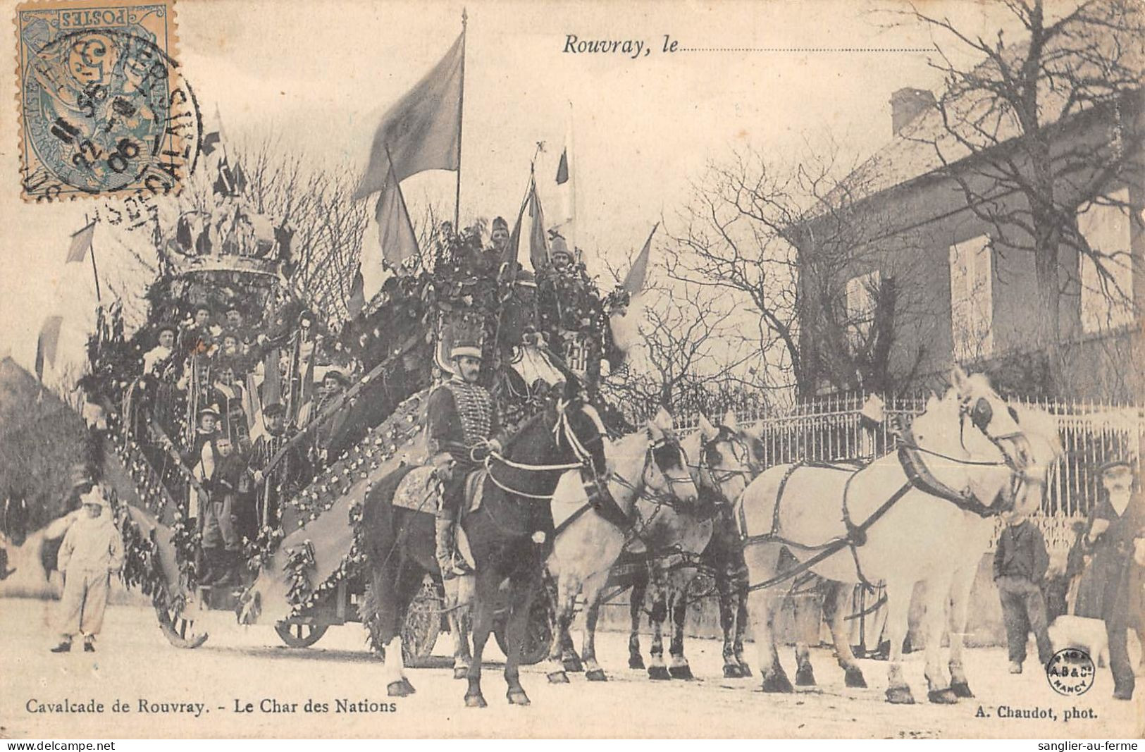 CPA 89 CAVALCADE DE ROUVRAY / LE CHAR DES NATIONS - Other & Unclassified
