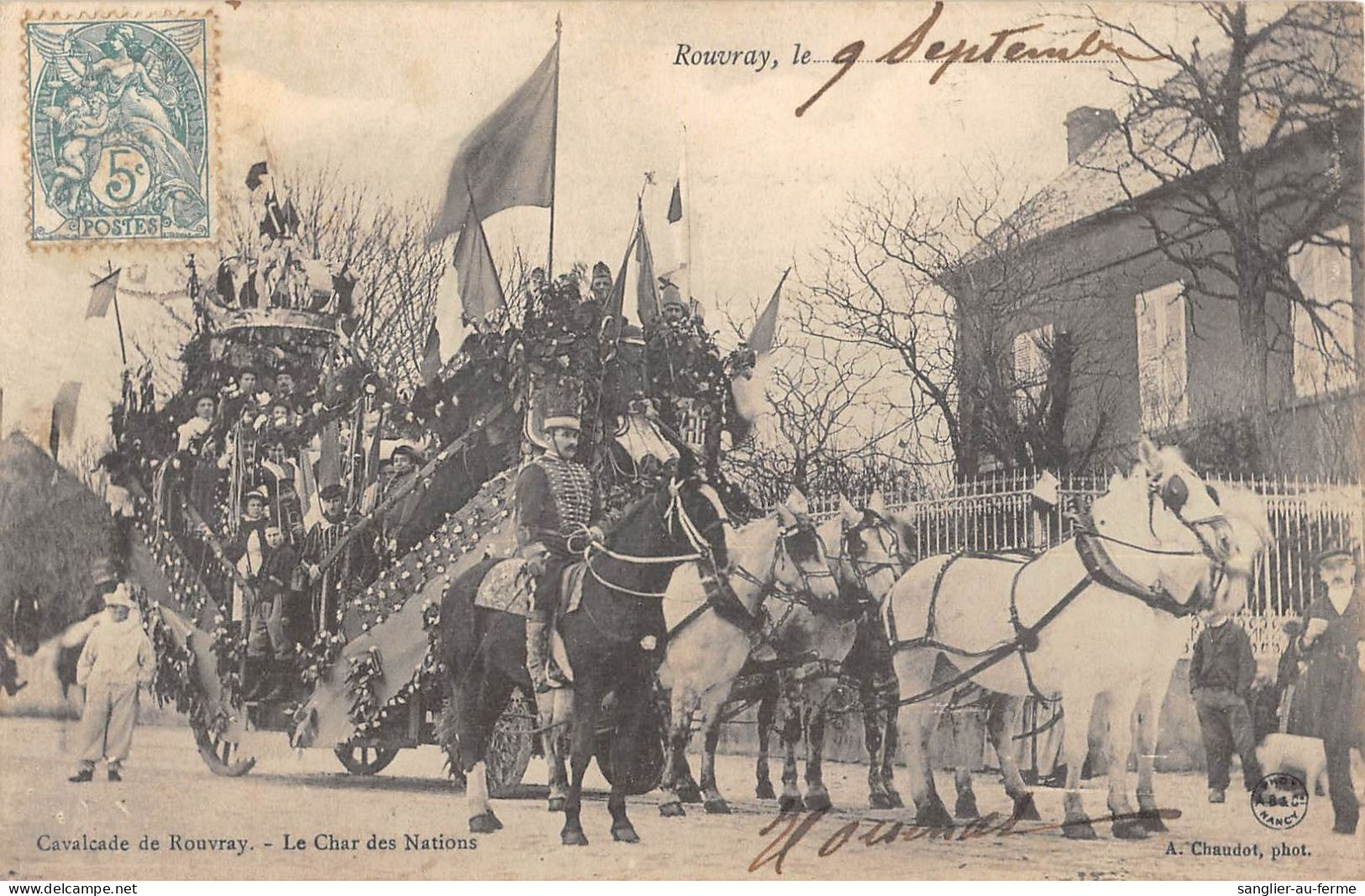 CPA 89 CAVALCADE DE ROUVRAY / LE CHAR DES NATIONS - Autres & Non Classés