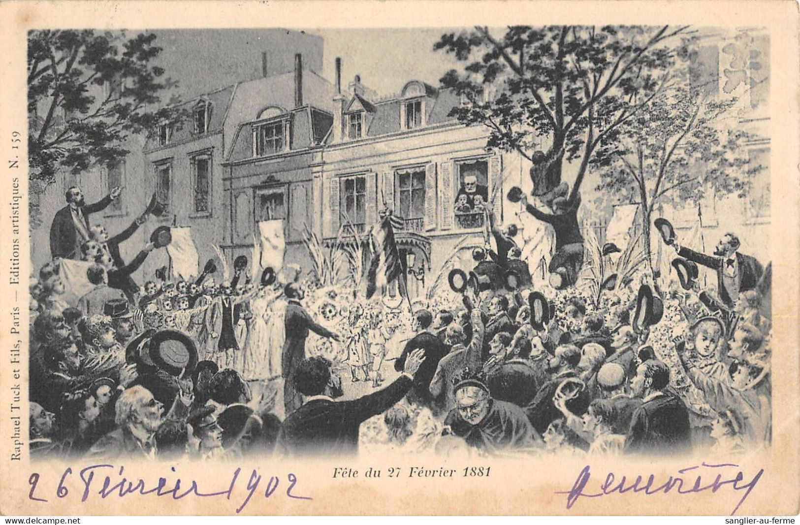 CPA / VICTOR HUGO / FETE DU 27 FEVRIER 1881 - Schrijvers