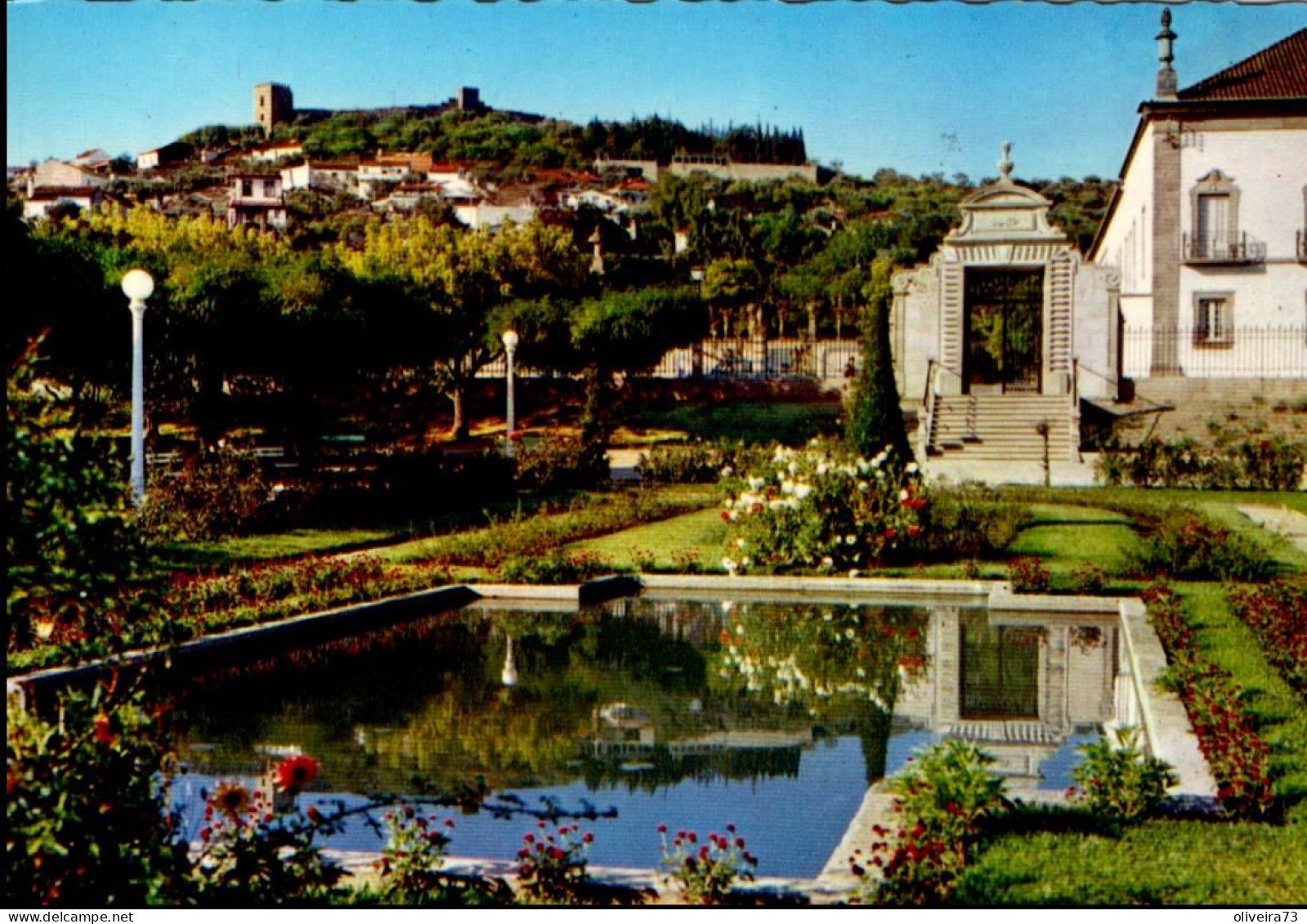 CASTELO BRANCO - Jardim Municipal, Ao Fundo O Castelo - PORTUGAL - Castelo Branco