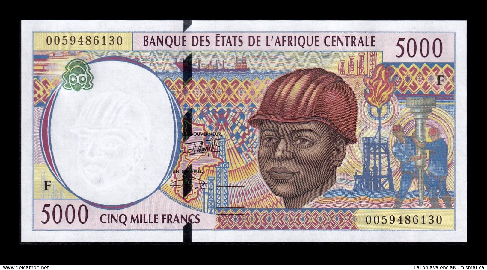 Central African Re. República Centroafricana 5000 Francs 2000 Pick 304Ff Sc Unc - Zentralafrik. Rep.