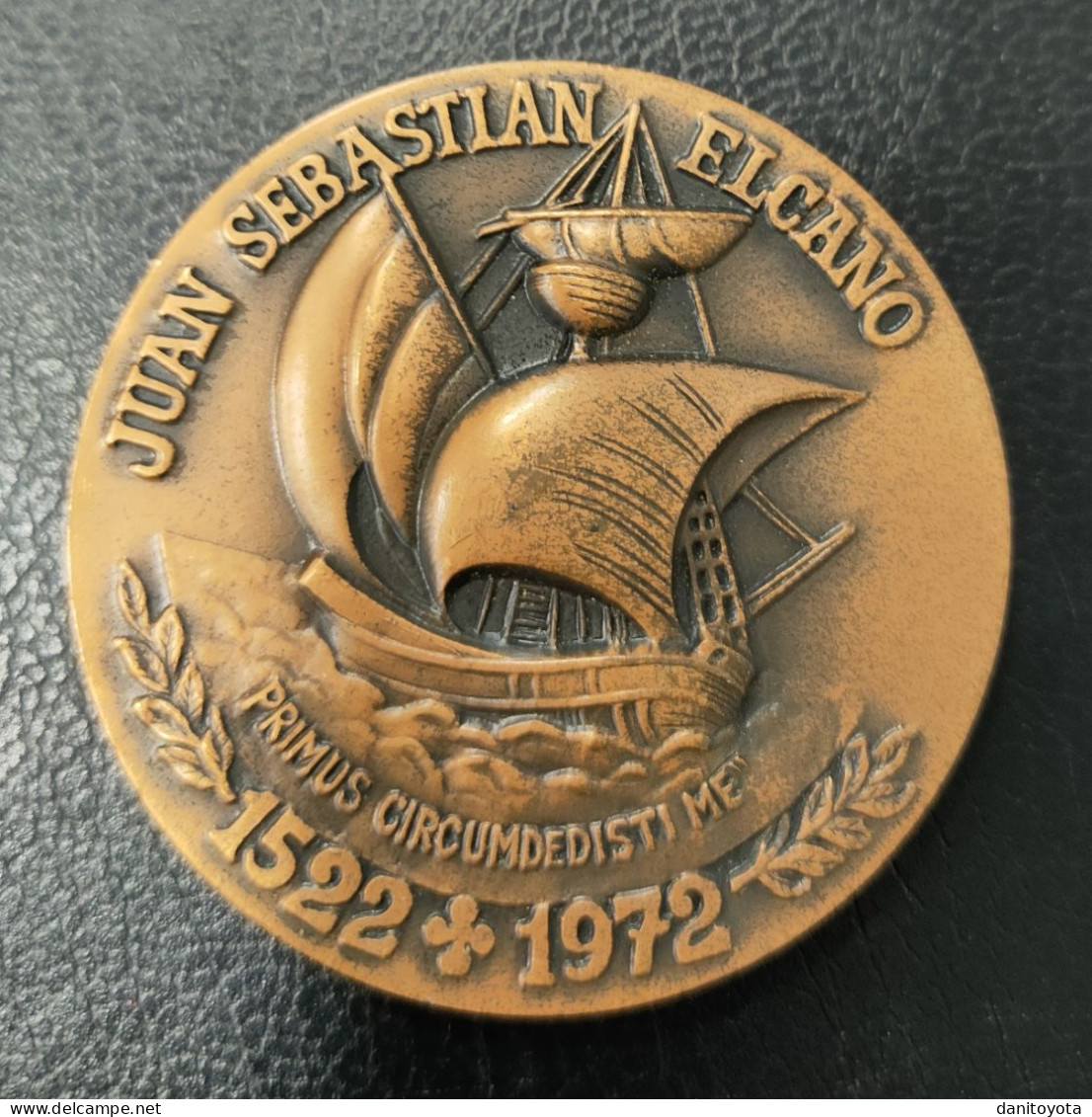 ESPAÑA. MEDALLA JUAN SEBASTIAN EL CANO... PESO 70.9 GR - Autres & Non Classés