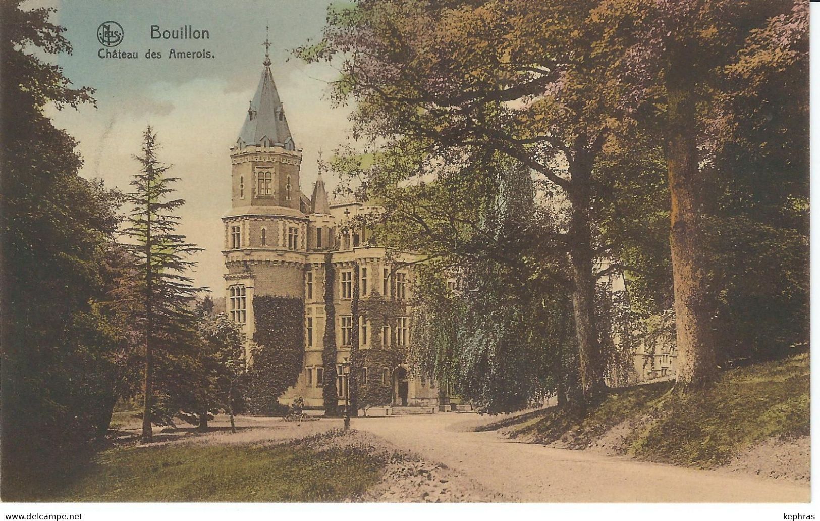 BOUILLON : Château Des Amerois - RARE VARIANTE COLORISEE - Cachet De La Poste 1936 - Bouillon