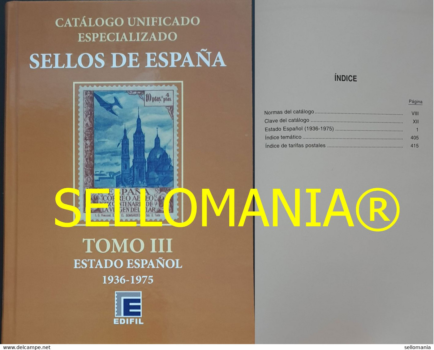 CATALOGO ESPECIALIZADO EDIFIL ESPAÑA 1936 A 1975 TOMO III SERIE BRONCE EDICION 2021 - España