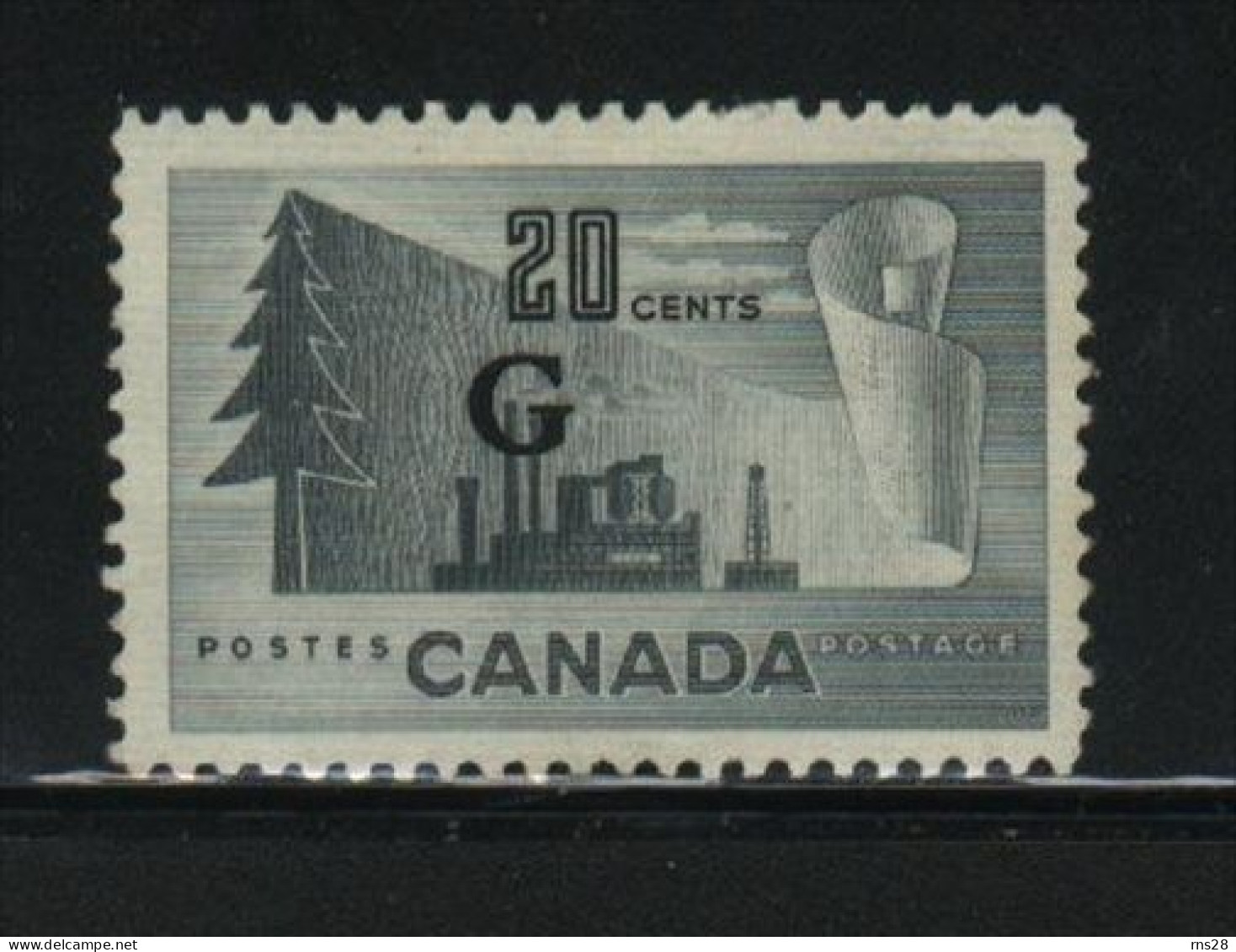 CANADA HINGED   UNITRADE O30 Value $ 4.00 - Sovraccarichi