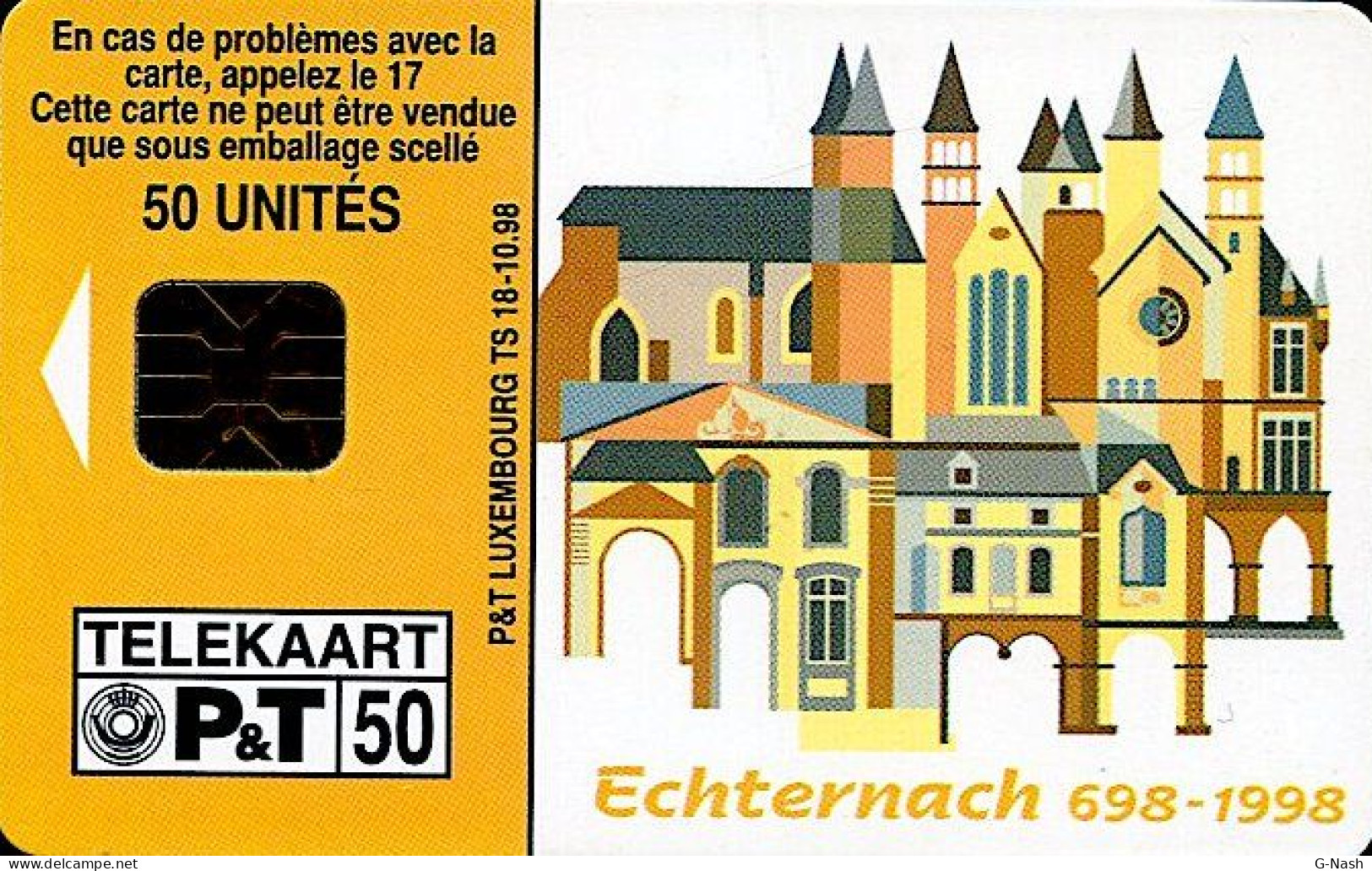 Luxembourg 50u - 1300 Ans D'Echtenach (TS18) - Lussemburgo