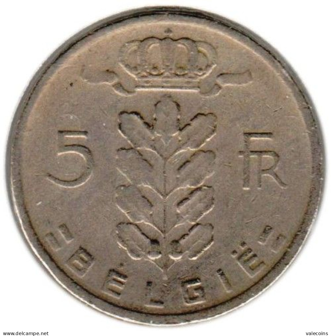 BELGIO BELGIUM BELGIQUE - 1991 -  5 Francs Dutch Text - KM 135 - Circulated - 5 Francs