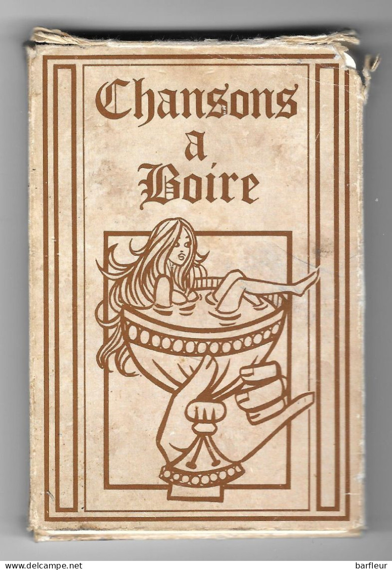 Ancien Jeu De 32 Cartes " Chansons à Boire " Illustrées Et Texte Au Verso - Giochi Di Società