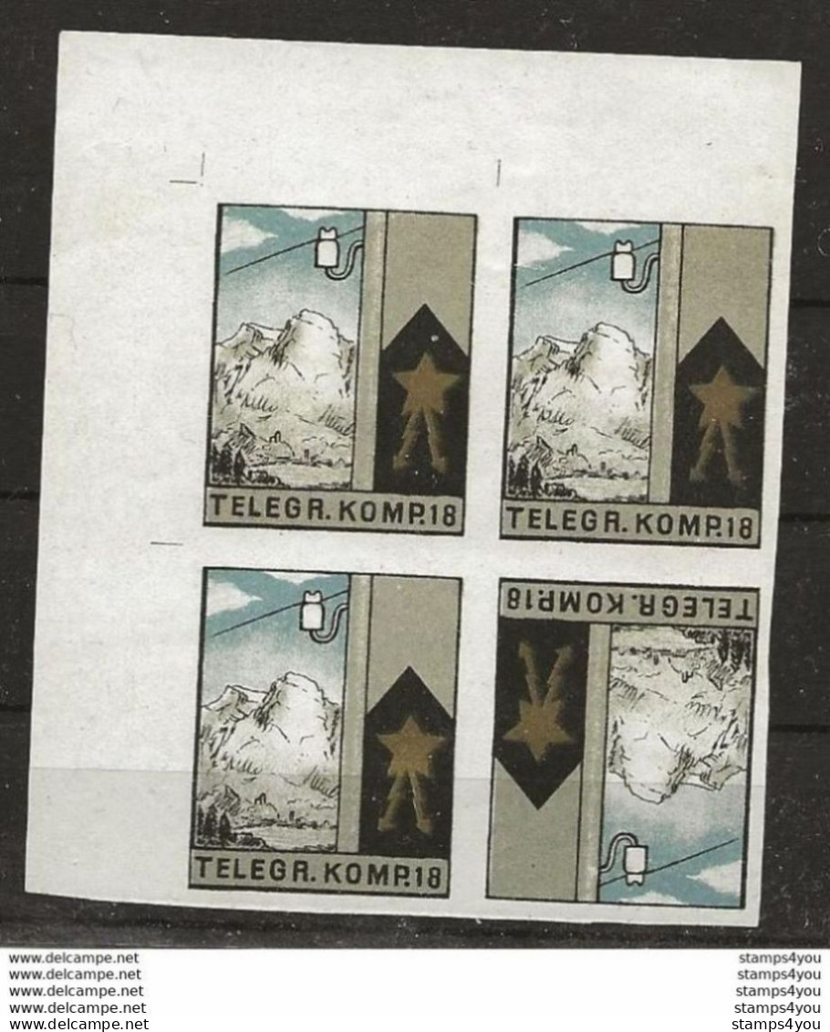 403 - 56 - Feuillet Timbres Non-dentelés / Tête-bêche Neufs     "Telegr. Komp.18" - Labels