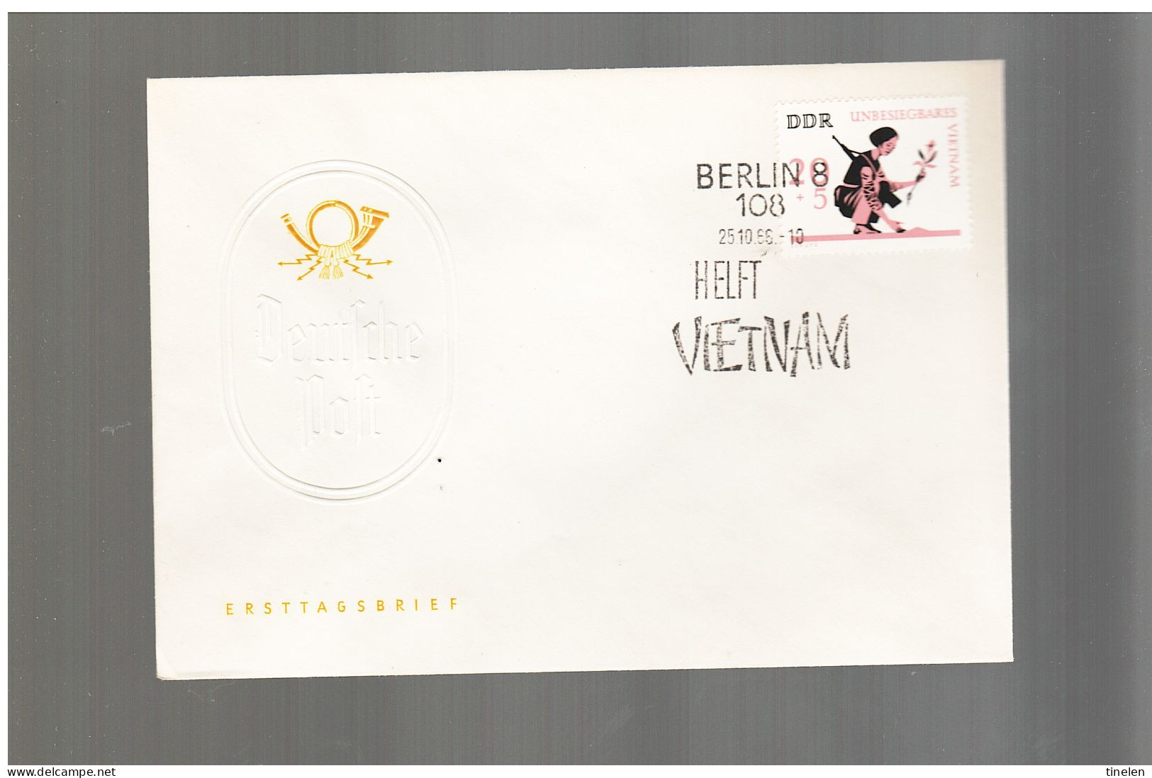Ddr -germania Est - 1966 Fdc Helf Vietnam - 1950-1970