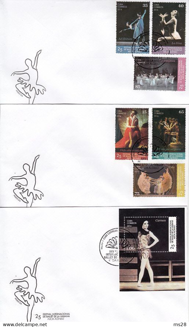 CUBA Sc 5858-64     Alicia Alonso Ballet   FDC - FDC