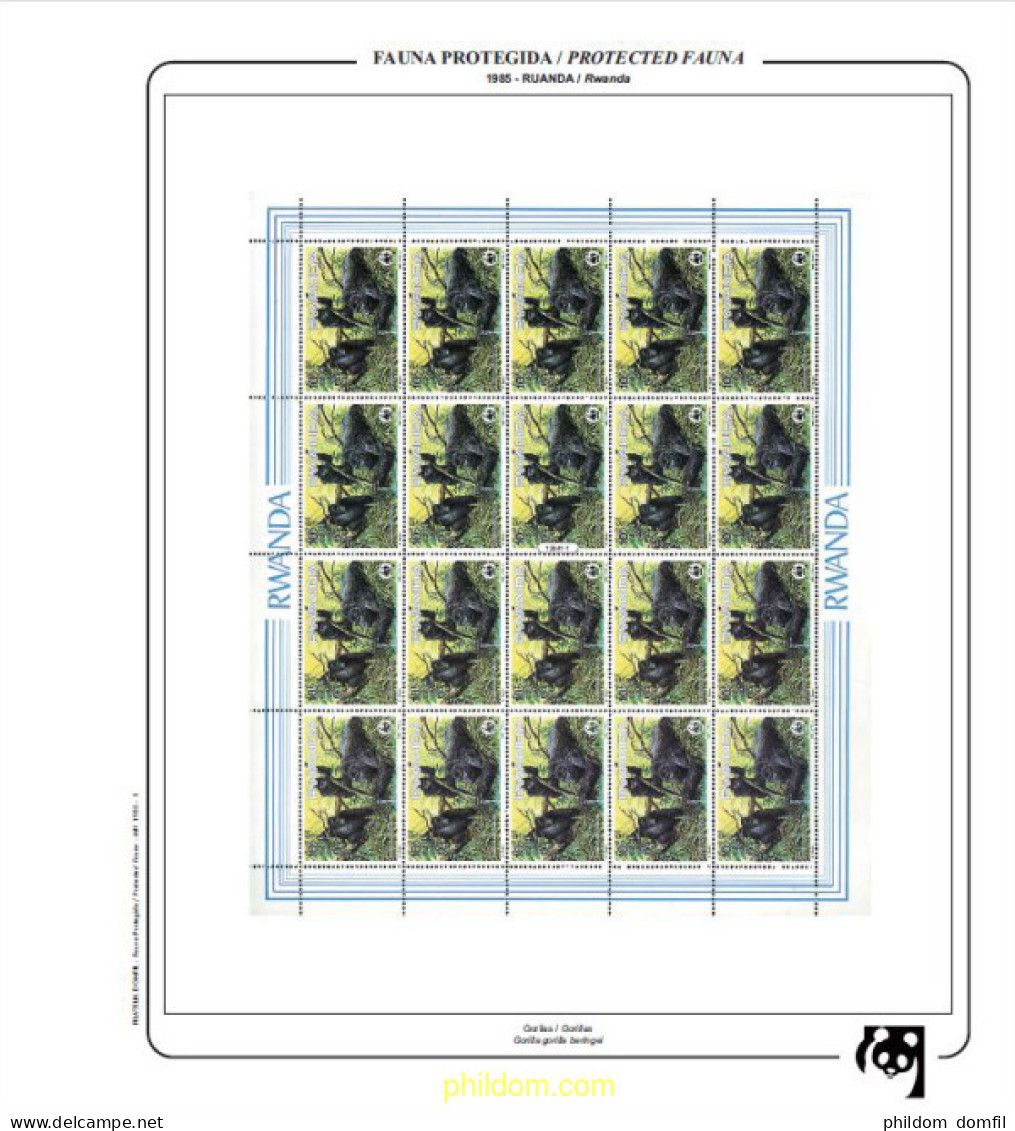 Suplemento WWF 1986 Mini-Hojas Montado - Usados