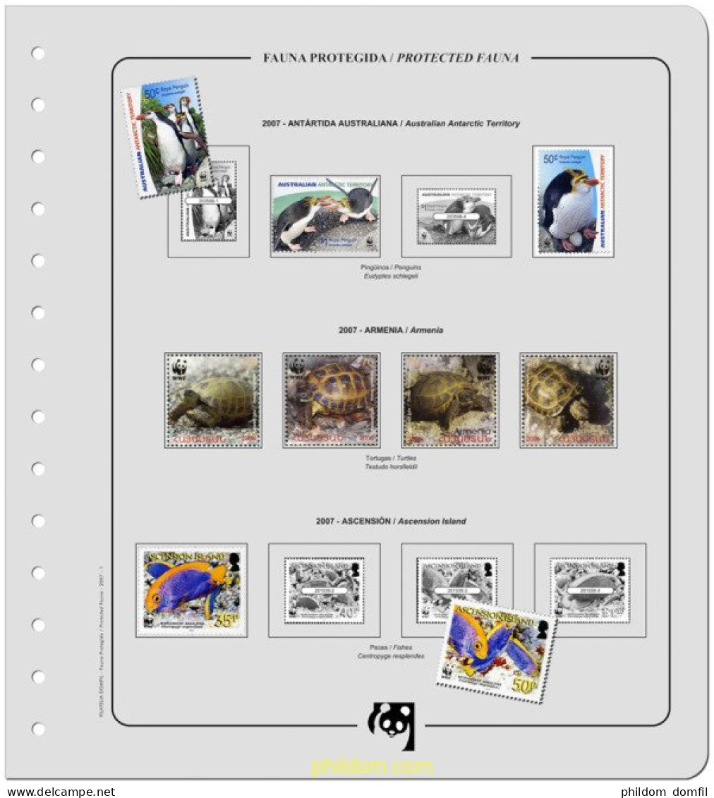 Suplemento WWF 2007 No Dentados Y Especiales Montado - Briefe U. Dokumente