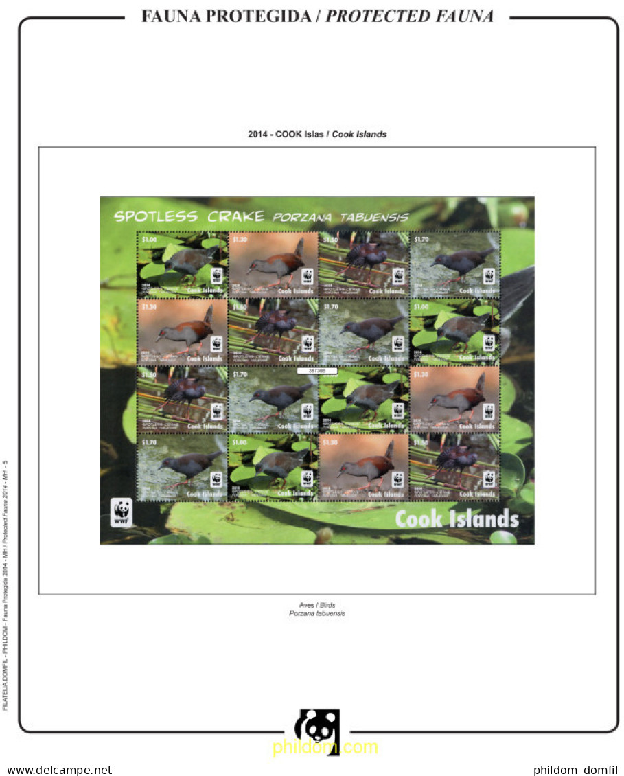 Suplemento WWF 2014 Mini-Hojas Montado - Gebraucht