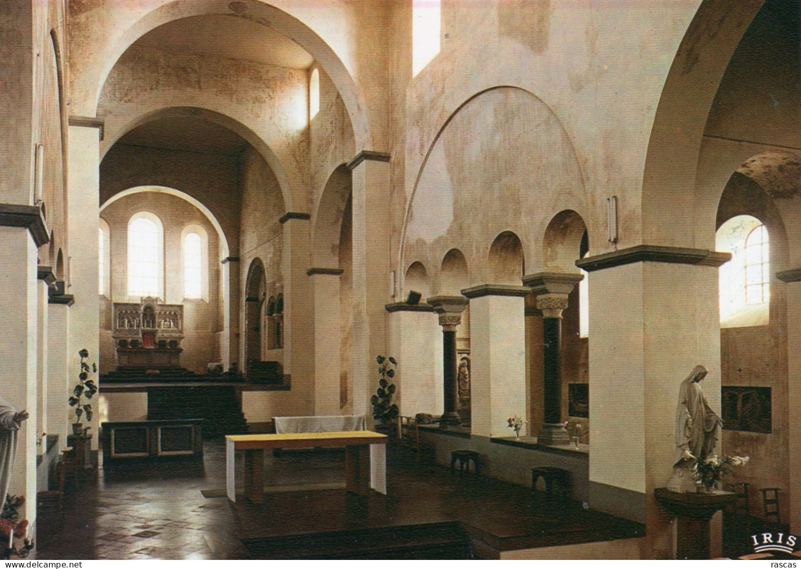 CPM - E - BELGIQUE - HAINAUT - LOBBES - INTERIEUR DE LA COLLEGIALE ST URSMER - FIN DU IX EME SIECLE - Lobbes