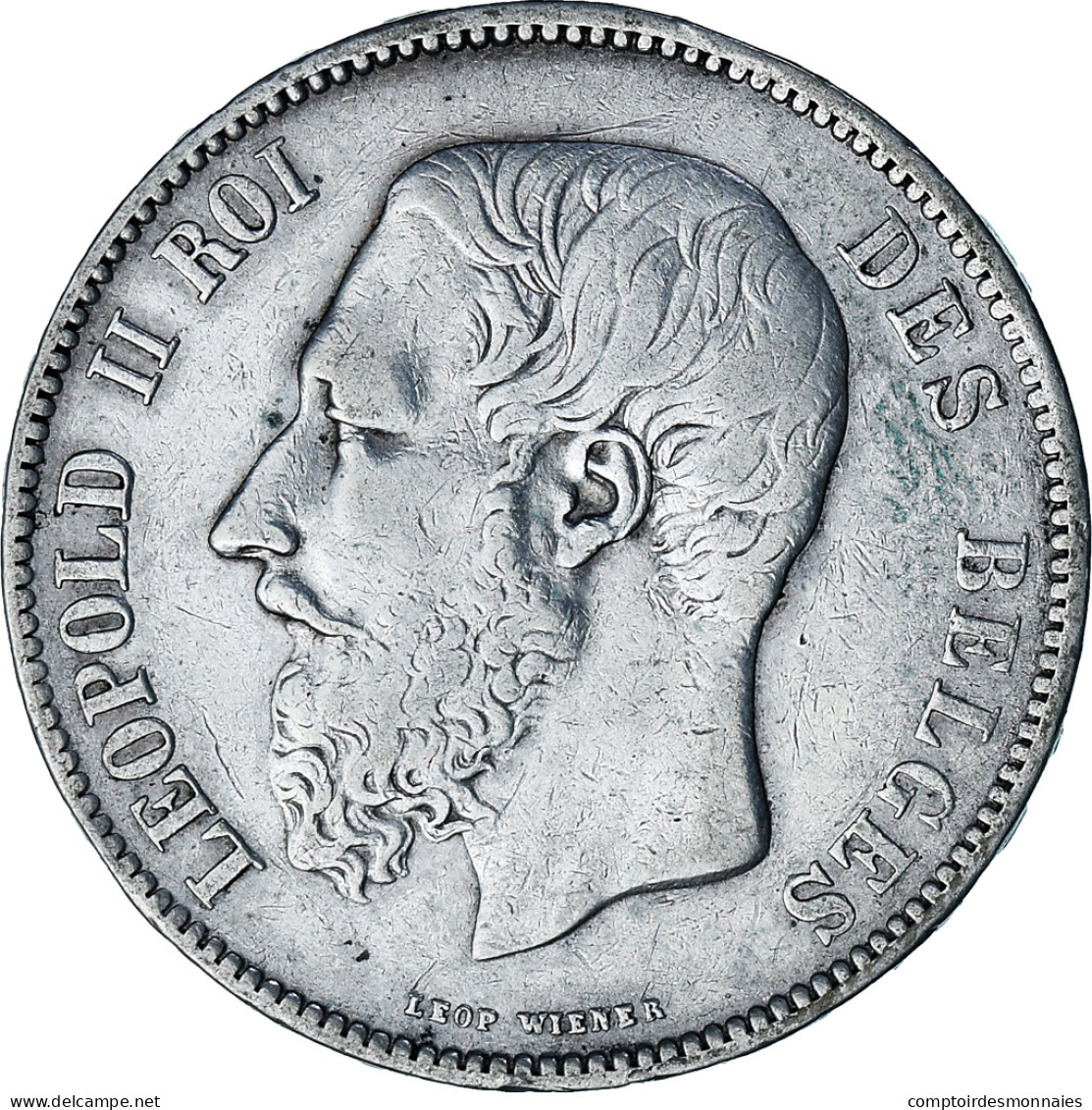 Monnaie, Belgique, Leopold II, 5 Francs, 5 Frank, 1868, TTB, Argent, KM:24 - 5 Frank