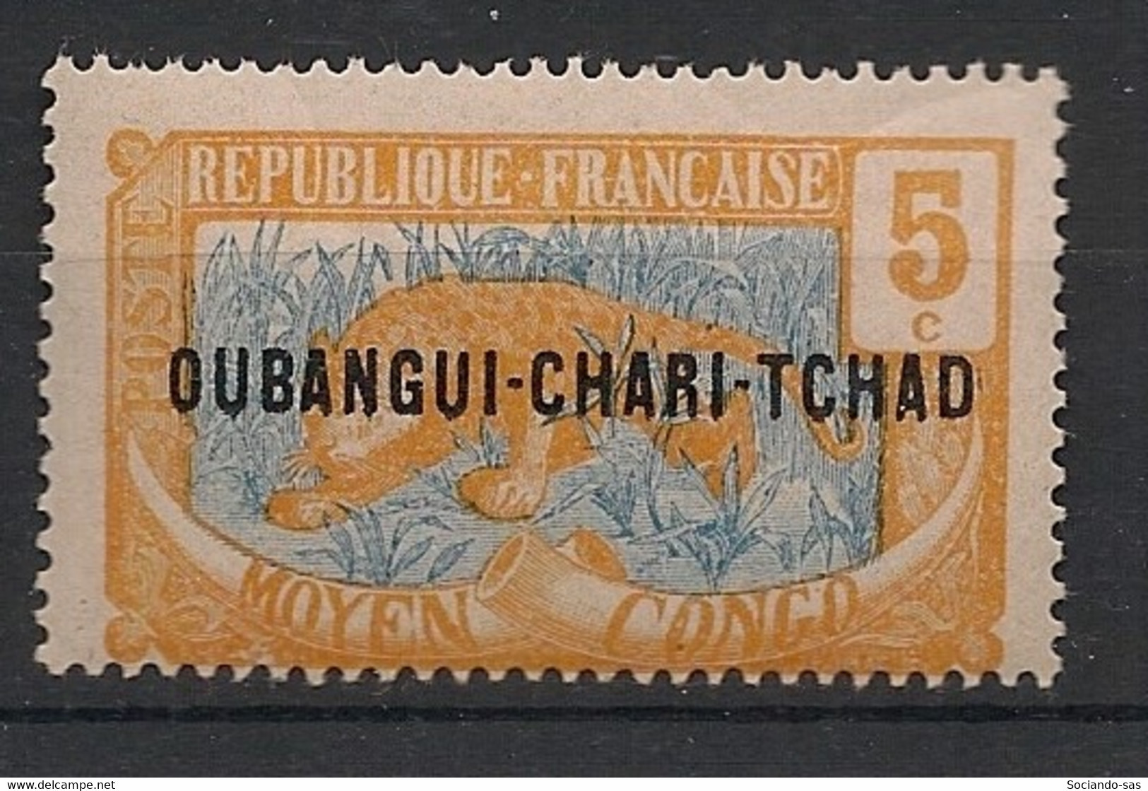 OUBANGUI - 1922 - N°Yv. 20 - Panthère 5c - Neuf Luxe ** / MNH / Postfrisch - Neufs