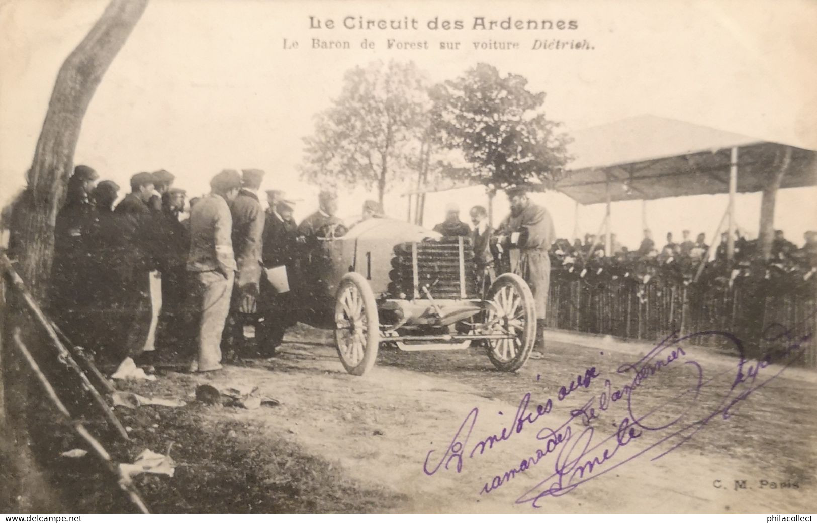 Automobile (Rally) Circuit Des Ardennes // Le Baron Du Forest Sur Voiture Dietrich... 1905 - Andere & Zonder Classificatie