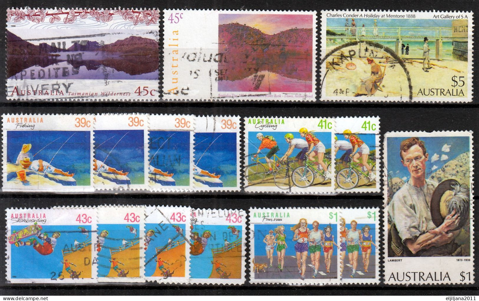 Action !! SALE !! 50 % OFF !! ⁕ Australia ⁕ Small Collection Of 35 Used Stamps ⁕ See Scan - Verzamelingen