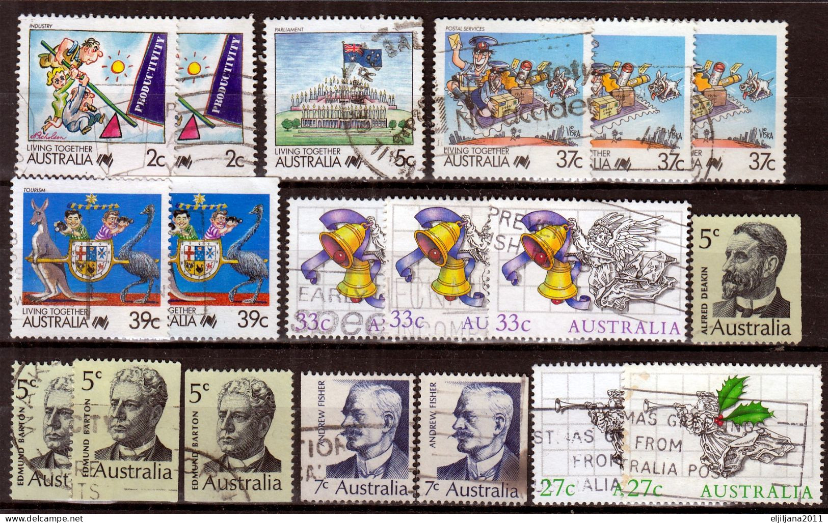 Action !! SALE !! 50 % OFF !! ⁕ Australia ⁕ Small Collection Of 35 Used Stamps ⁕ See Scan - Collections