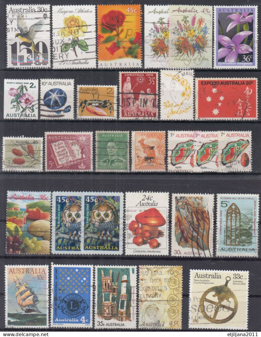 Action !! SALE !! 50 % OFF !! ⁕ Australia ⁕ Small Collection Of 30 Used Stamps ⁕ See Scan - Verzamelingen