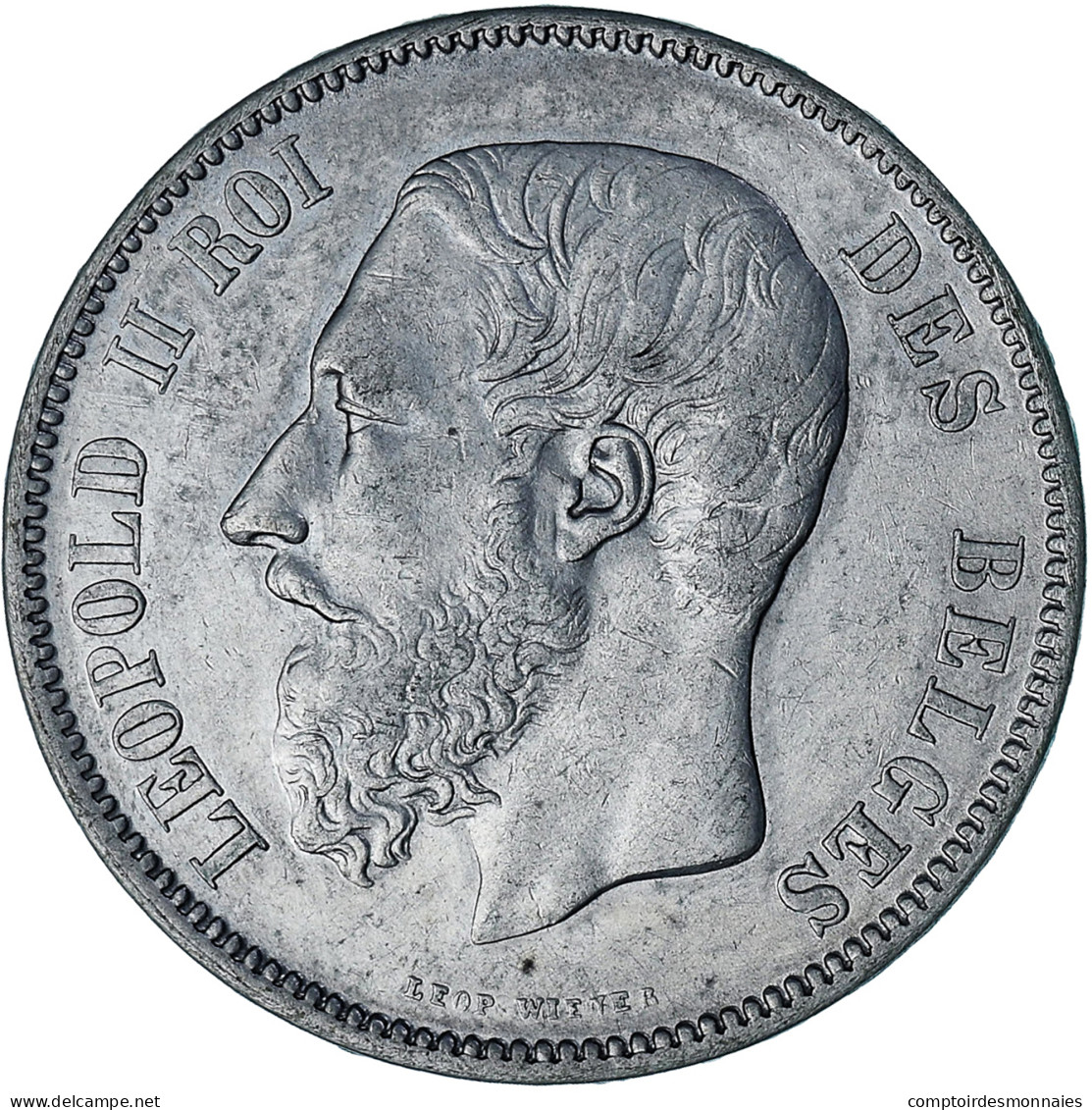 Monnaie, Belgique, Leopold II, 5 Francs, 5 Frank, 1869, TTB, Argent, KM:24 - 5 Frank