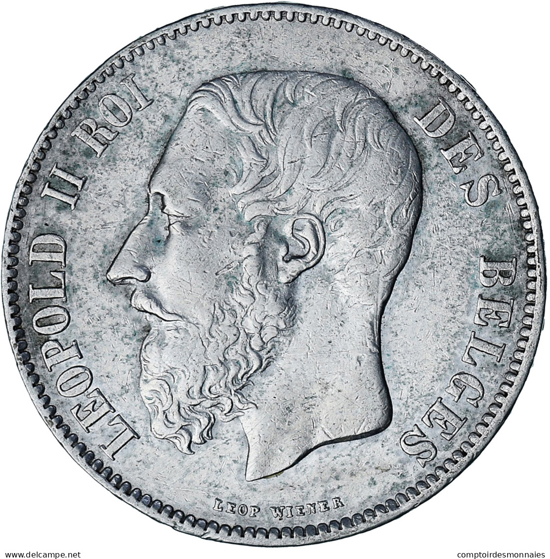 Monnaie, Belgique, Leopold II, 5 Francs, 5 Frank, 1873, TTB, Argent, KM:24 - 5 Francs