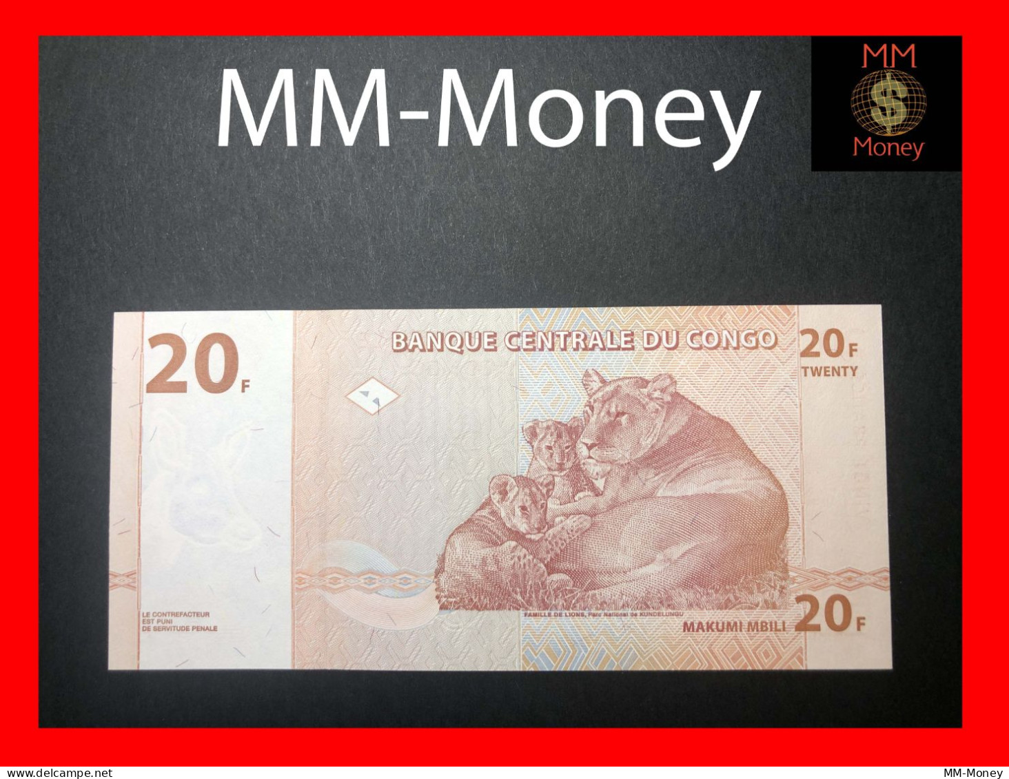 CONGO Democratic Republic   20 Francs 1.11.1997   P. 88 A  "printer HdM"    UNC - Democratic Republic Of The Congo & Zaire