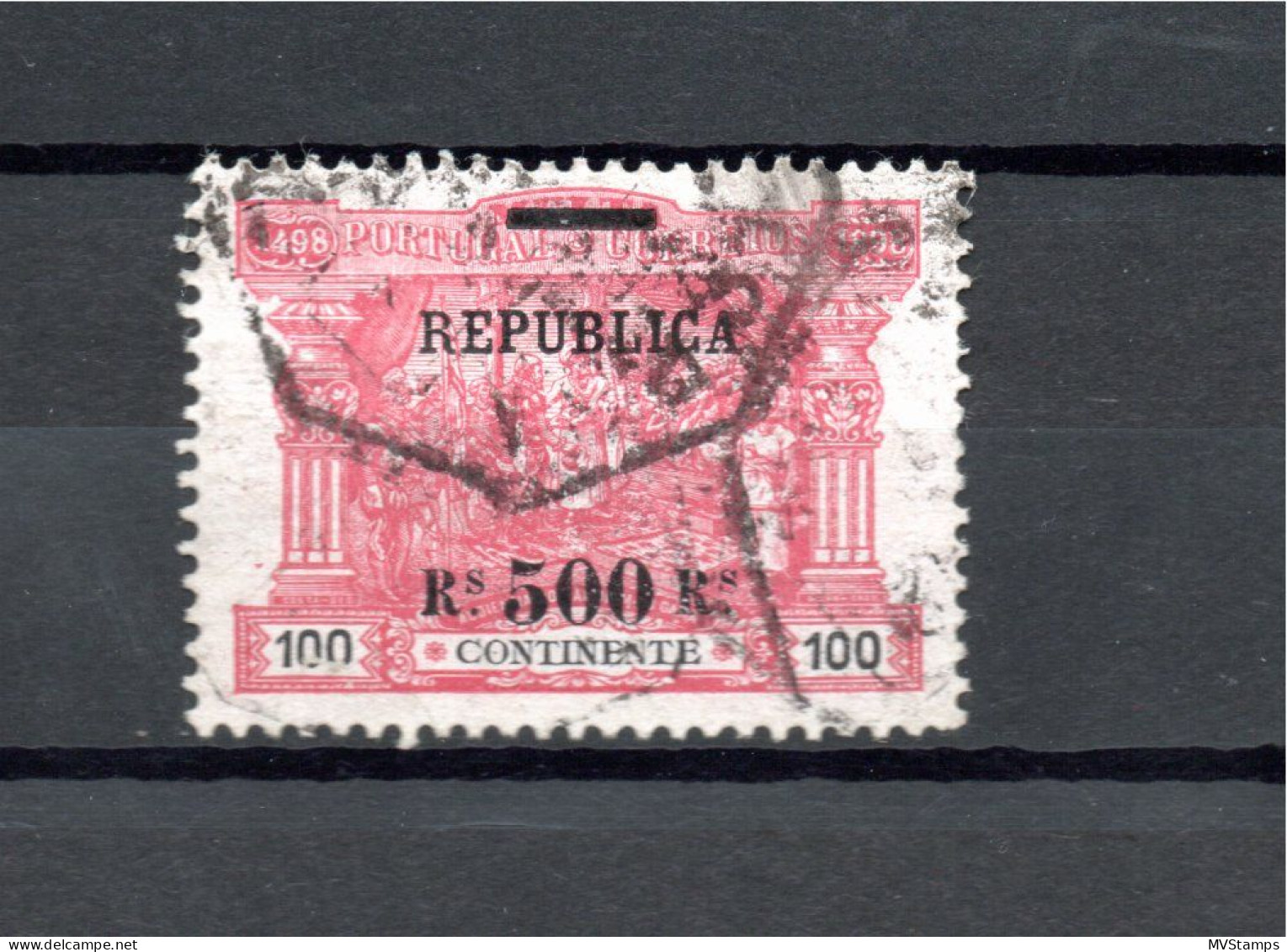 Portugal 1911 Freimarke 195 Mit Aufdruck 500 Rs. Gebraucht - Oblitérés