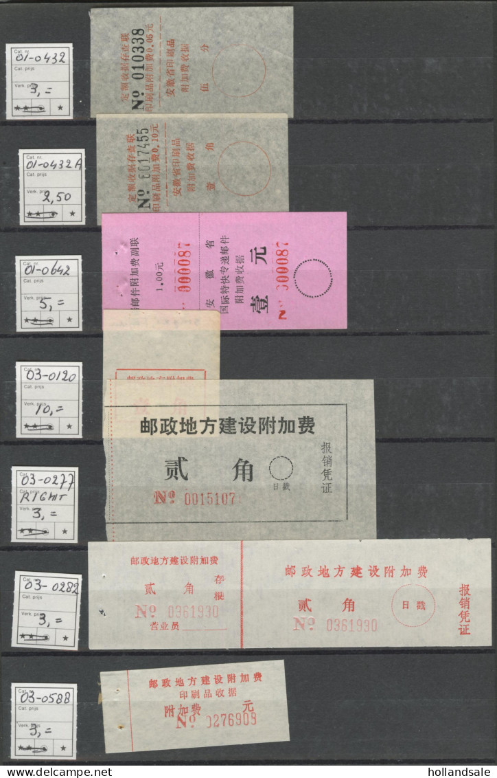 CHINA PRC / ADDED CHARGE - Collection With 78 Labels. All With D&O Numbers. - Postage Due