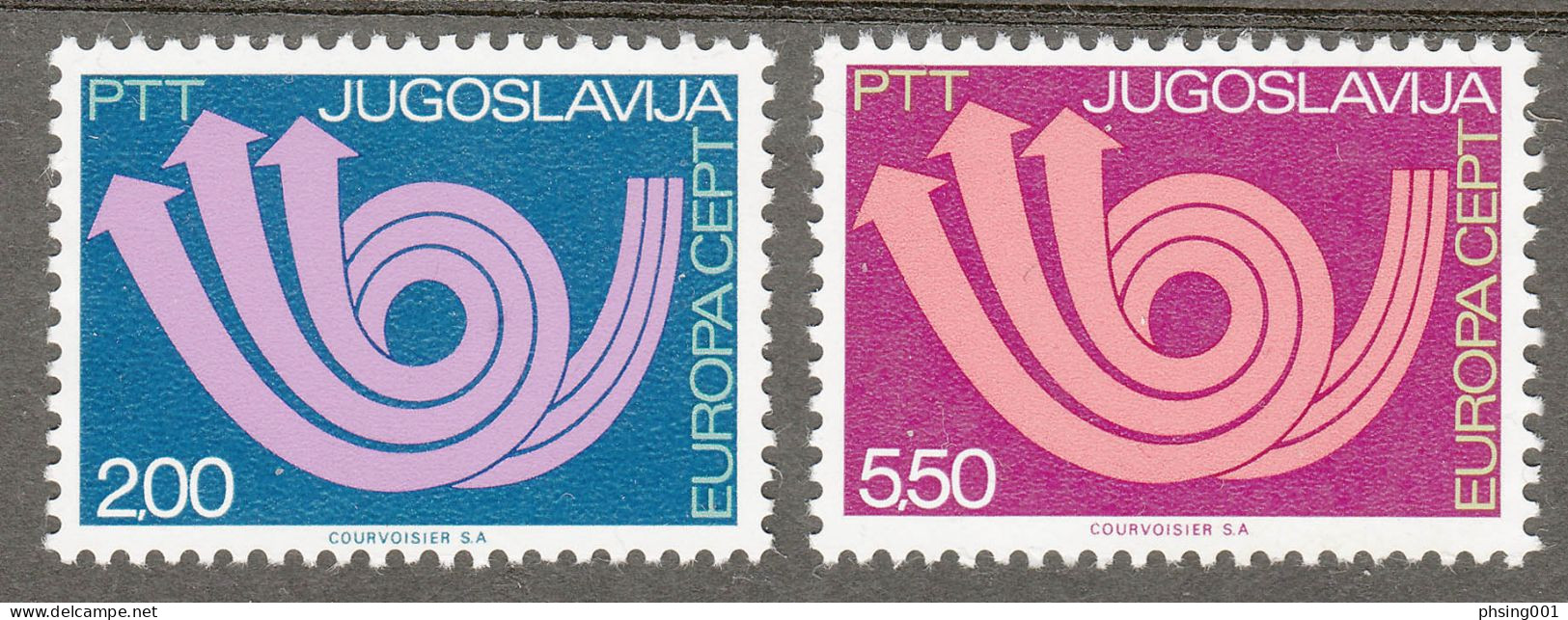 Yugoslavia 1973 Europa CEPT Post Horn Set MNH - 1973