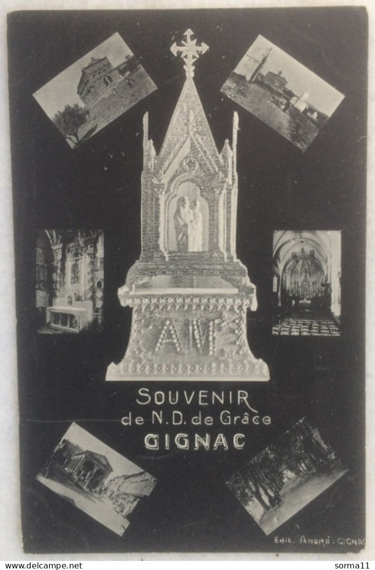 CPA GIGNAC 34 Souvenir De N.D. De Grace - Gignac