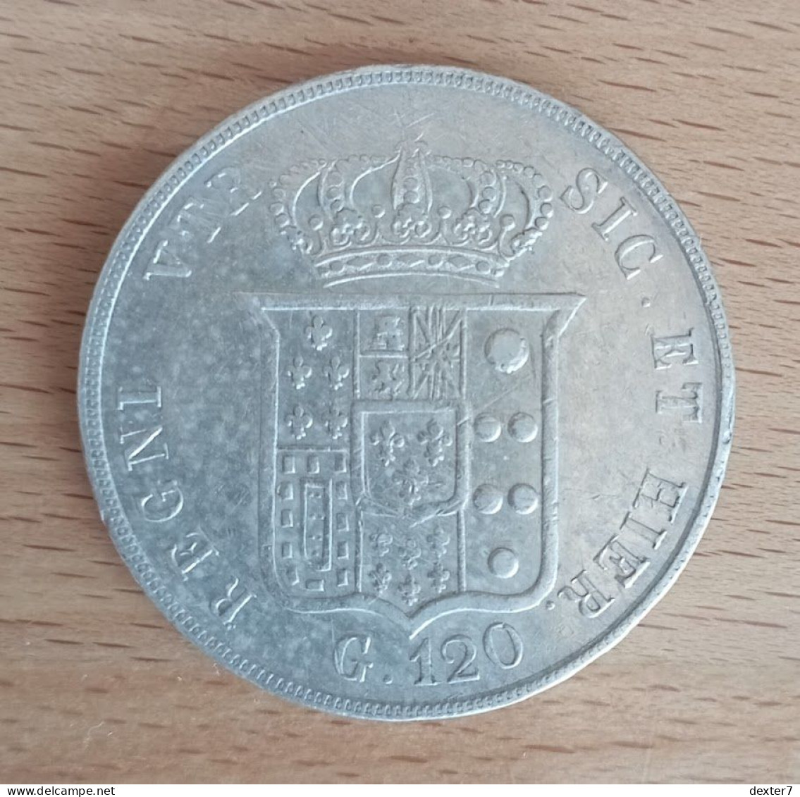 Italy 120 Grana 1853 Regno Delle Due Sicilie Silver Ecu - Beide Siciliën