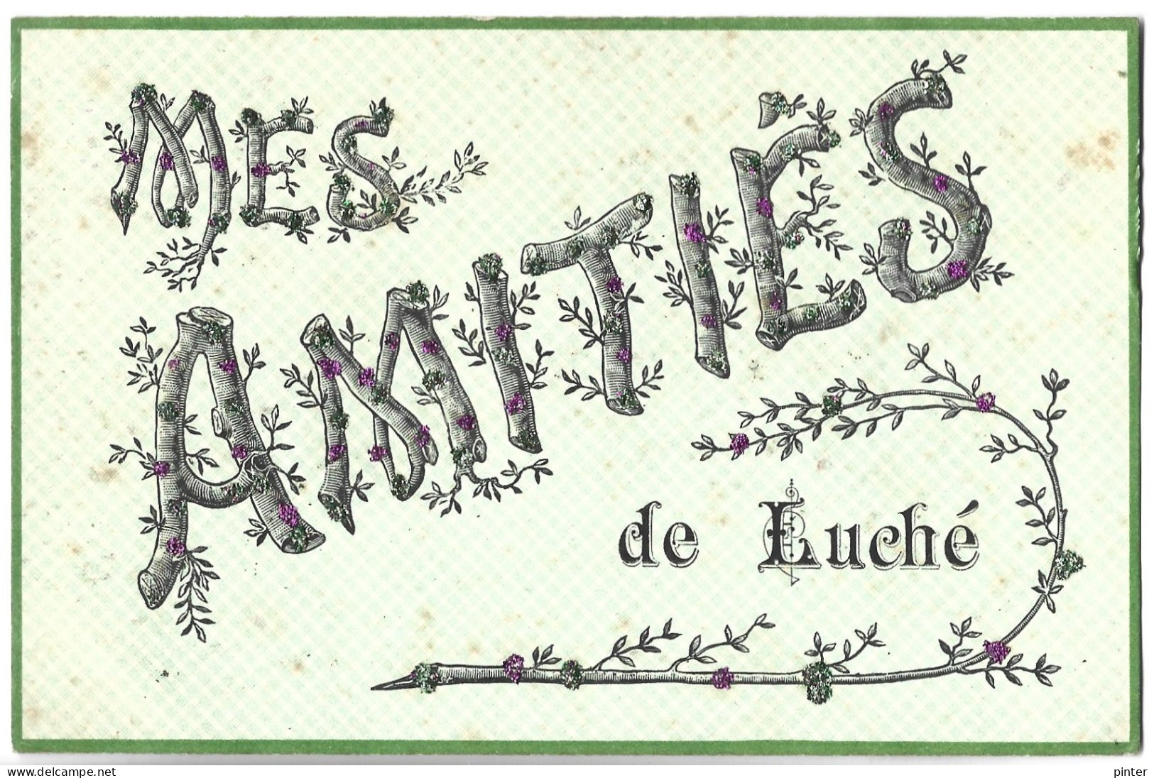 Mes Amitiés De LUCHE - Carte Pailletée - Luche Pringe