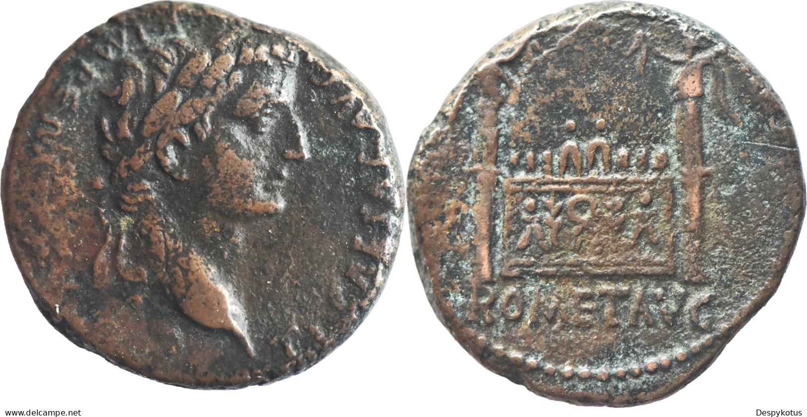 ROME - As - TIBERE - 11-13 AD - Autel De Lyon - ROM ET AVG - 10.29 G. 29 Mm - 14-229 - The Julio-Claudians (27 BC To 69 AD)