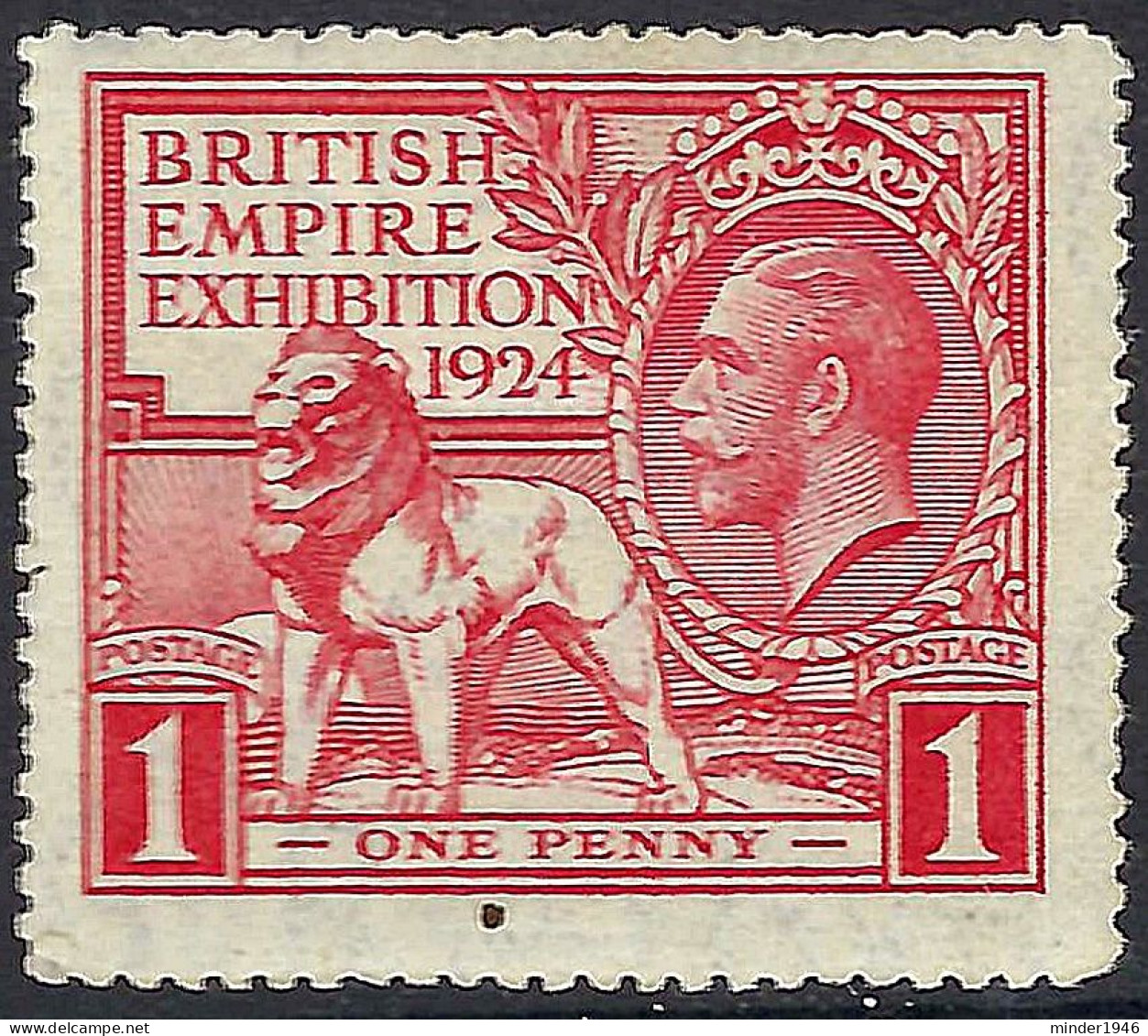 GREAT BRITAIN 1924 KGV 1d Scarlet British Exhibition SG430 MH - Ungebraucht