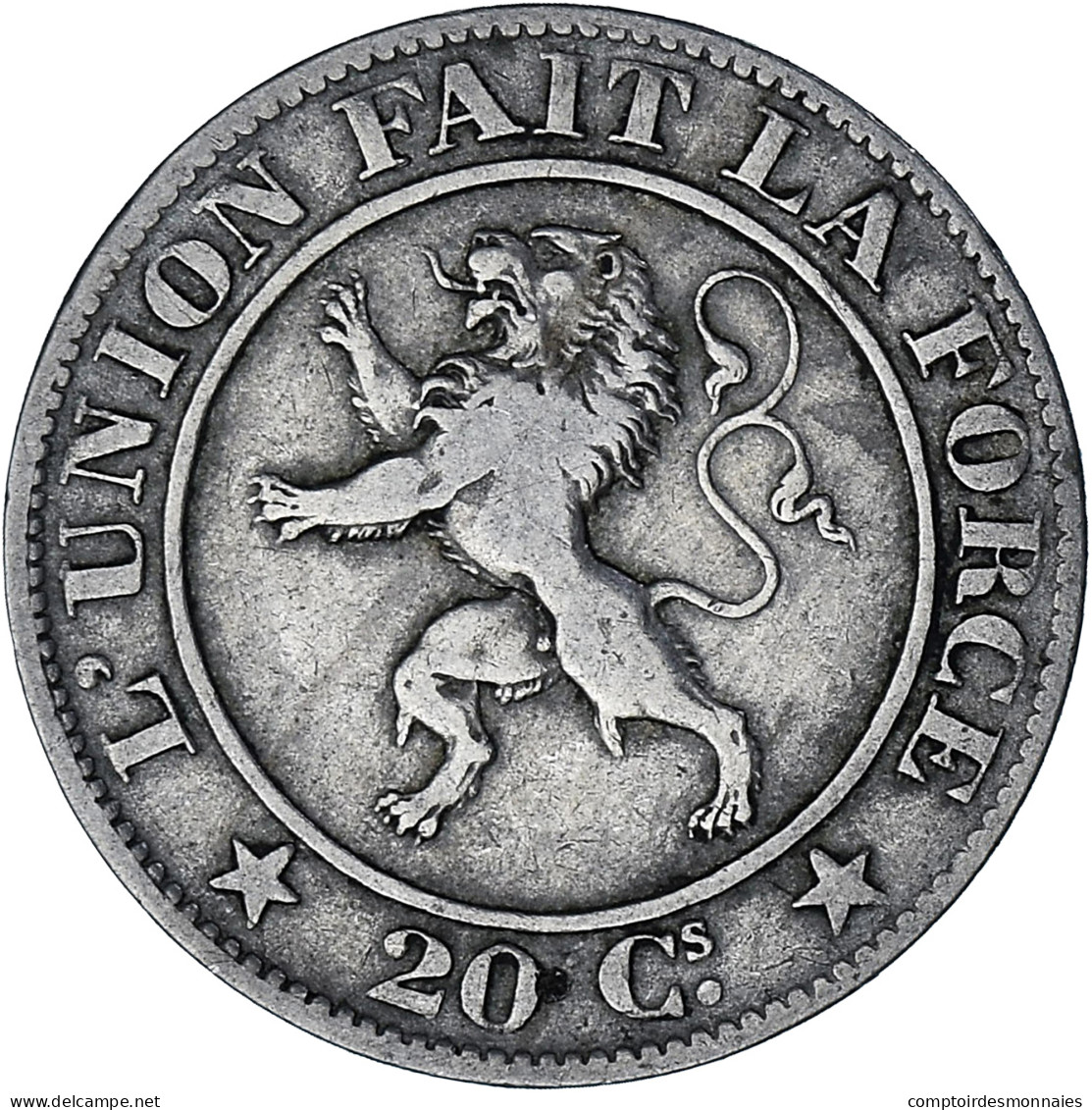 Monnaie, Belgique, Leopold I, 20 Centimes, 1861, TB+, Cupro-nickel, KM:20 - 20 Centimes