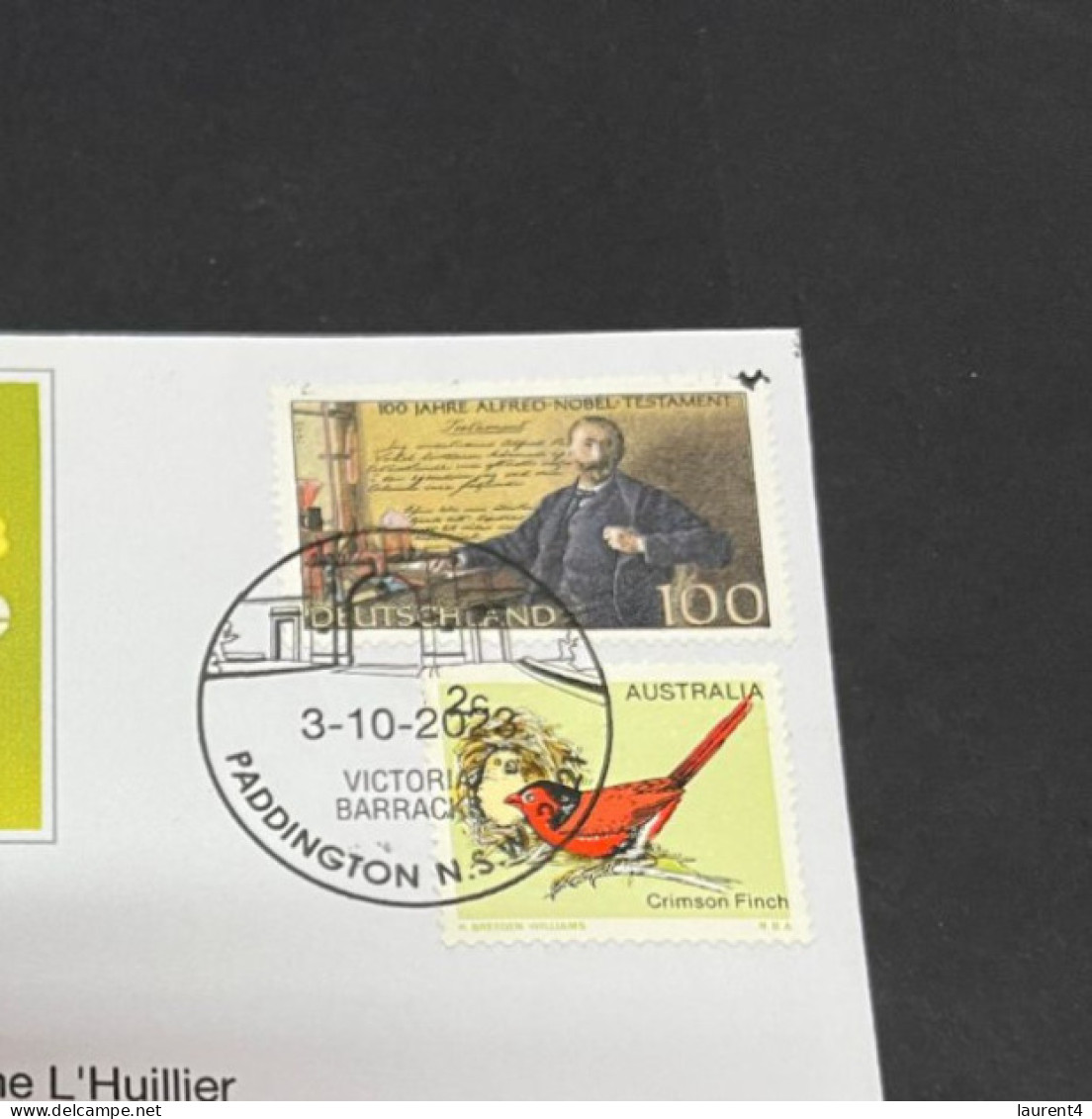 5-10-2023 (3 U 22) Nobel Physics Prize Awarded In 2023 - 1 Cover - OZ + Nobel (postmarked 3-10-2022) - Prix Nobel