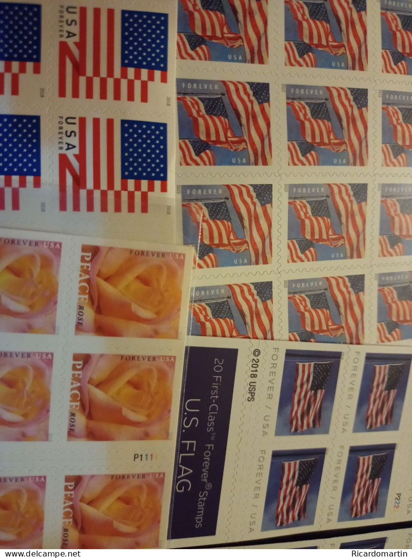 UNITED STATES 100 FOREVER STAMPS, FV $63.00 - Unused Stamps