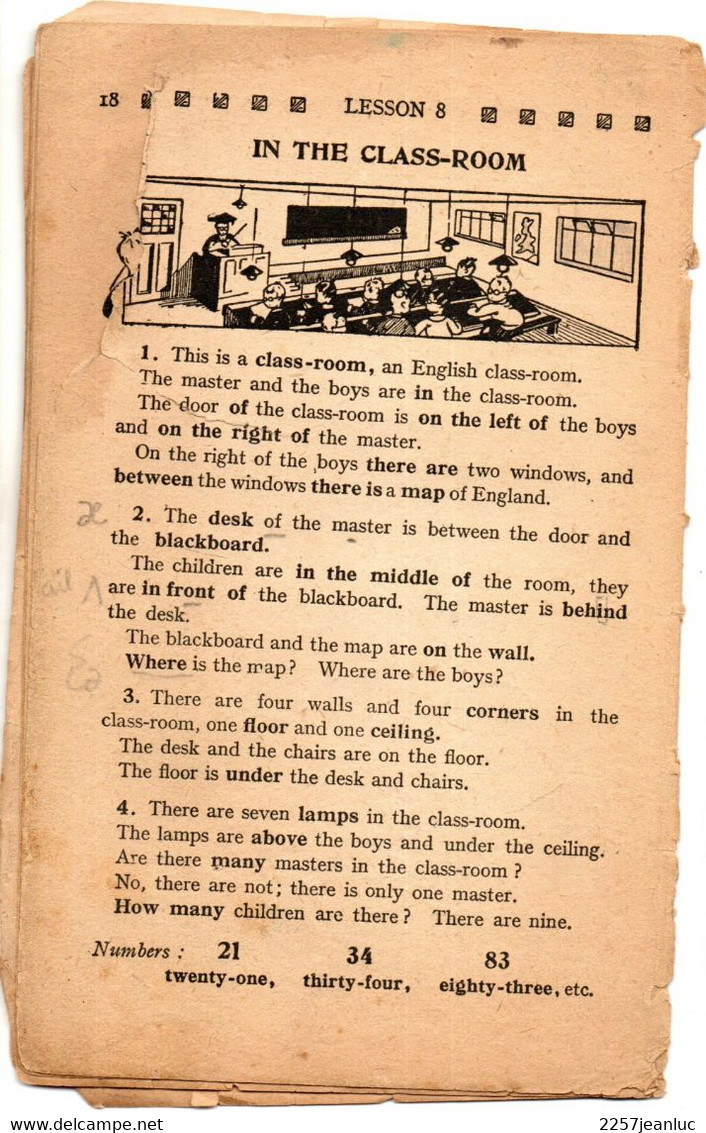 Brochure : L'Anglais Vivant P Et M.Carpentier Fialip   Classe De Sixième  Edition Bleue  (  Hachette 1948 ) - Lingua Inglese/ Grammatica