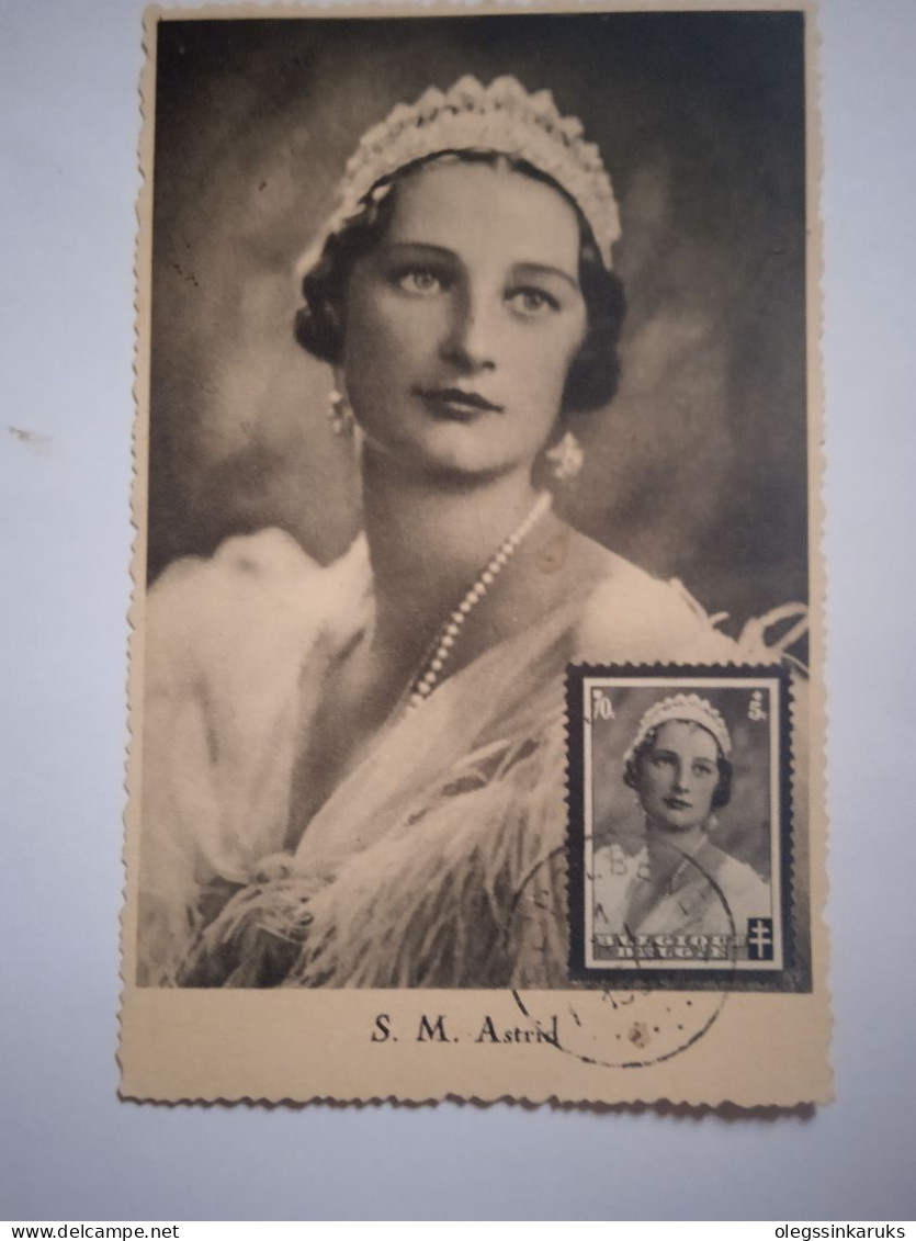 BELGIQUE - Belgium 1933 Queen Astrid Maximum Card - 1934-1951