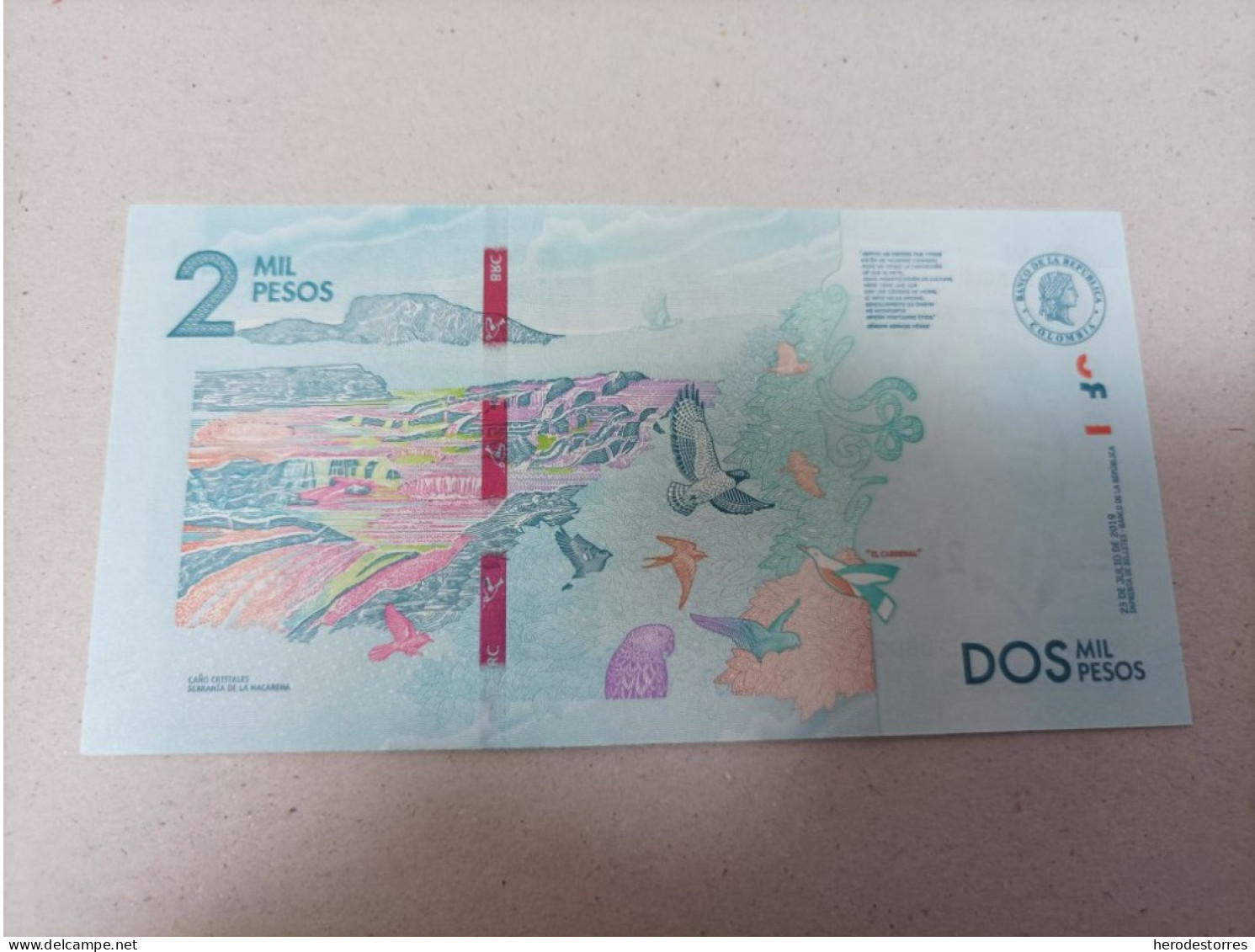 Billete De Colombia De 2000 Pesos, Año 2019, UNC - Colombie