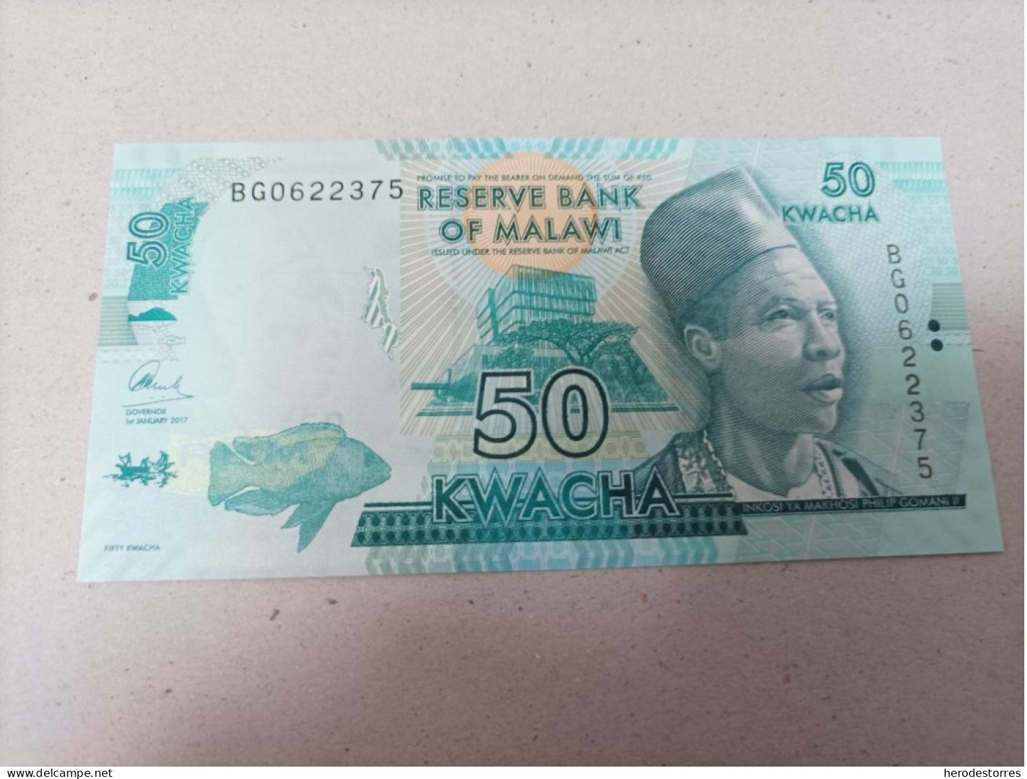 Billete De Malawi 50 Kwacha, Año 2017, UNC - Malawi