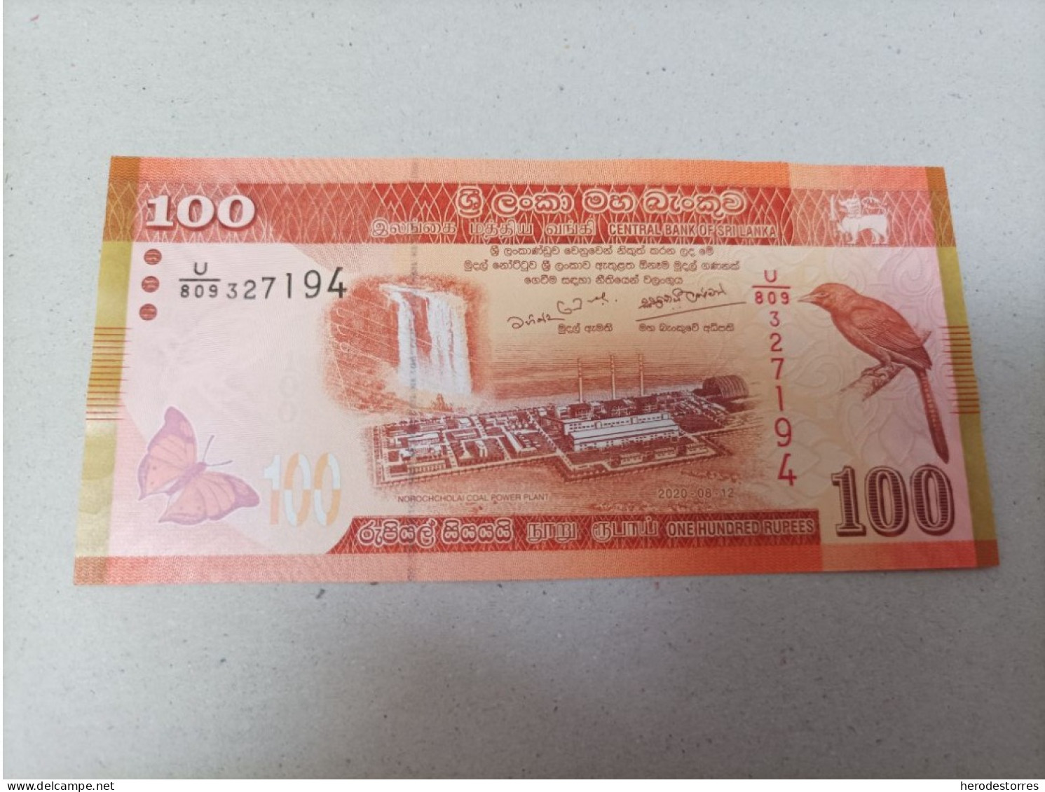 Billete De SRI LANKA De 100 Rupias, Año 2020, UNC - Sri Lanka