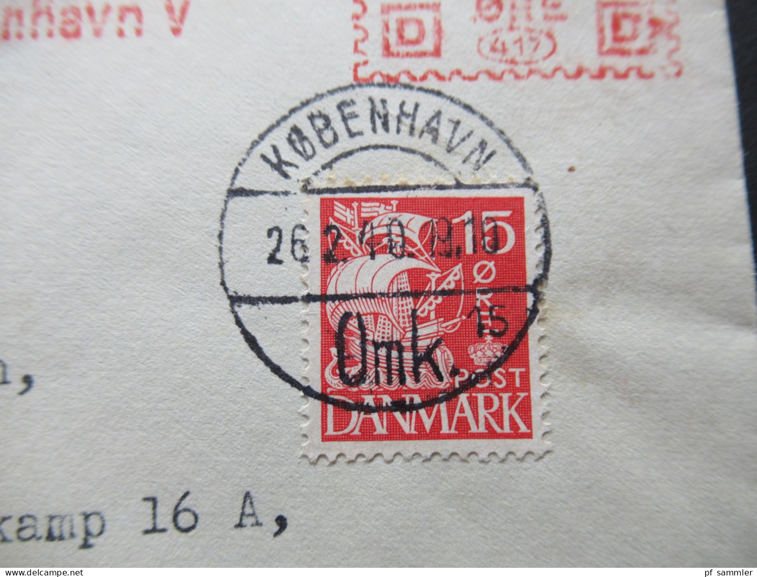 Dänemark 1940 OKW Zensur Geprüft Freistempel Landbrugsraadet Axelborg Kobenhavn + Marke Nach Hamburg - Covers & Documents