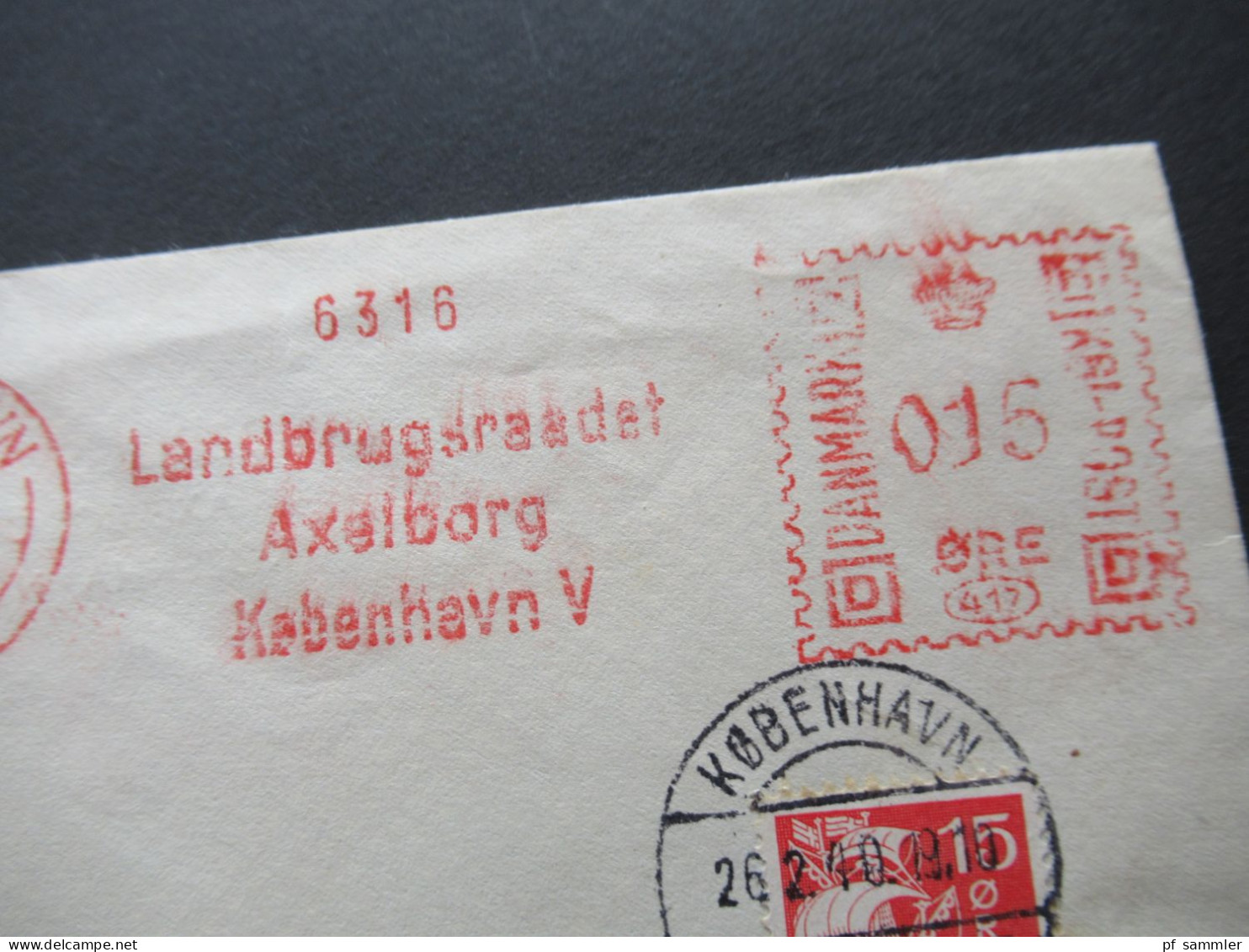 Dänemark 1940 OKW Zensur Geprüft Freistempel Landbrugsraadet Axelborg Kobenhavn + Marke Nach Hamburg - Lettres & Documents