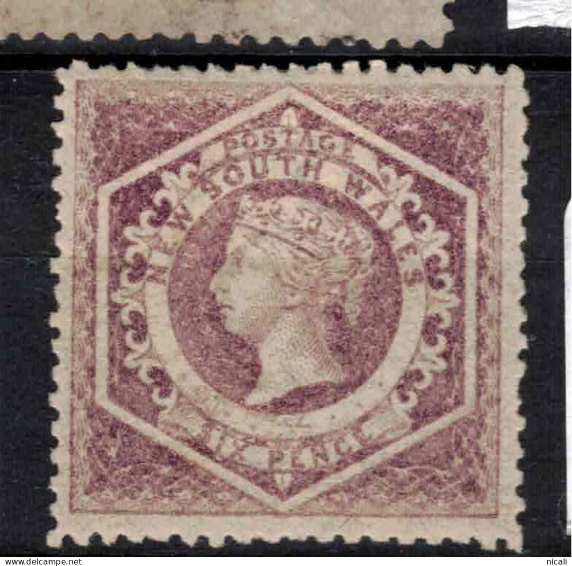 NSW 1860 6d Reddish Purple SG 163 LHM #CEP05 - Mint Stamps