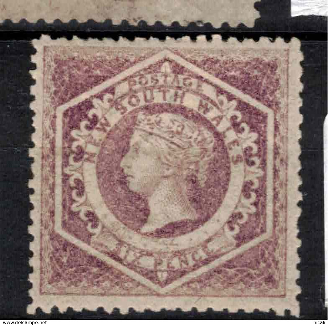 NSW 1860 6d Reddish Purple SG 163 LHM #CEP05 - Neufs